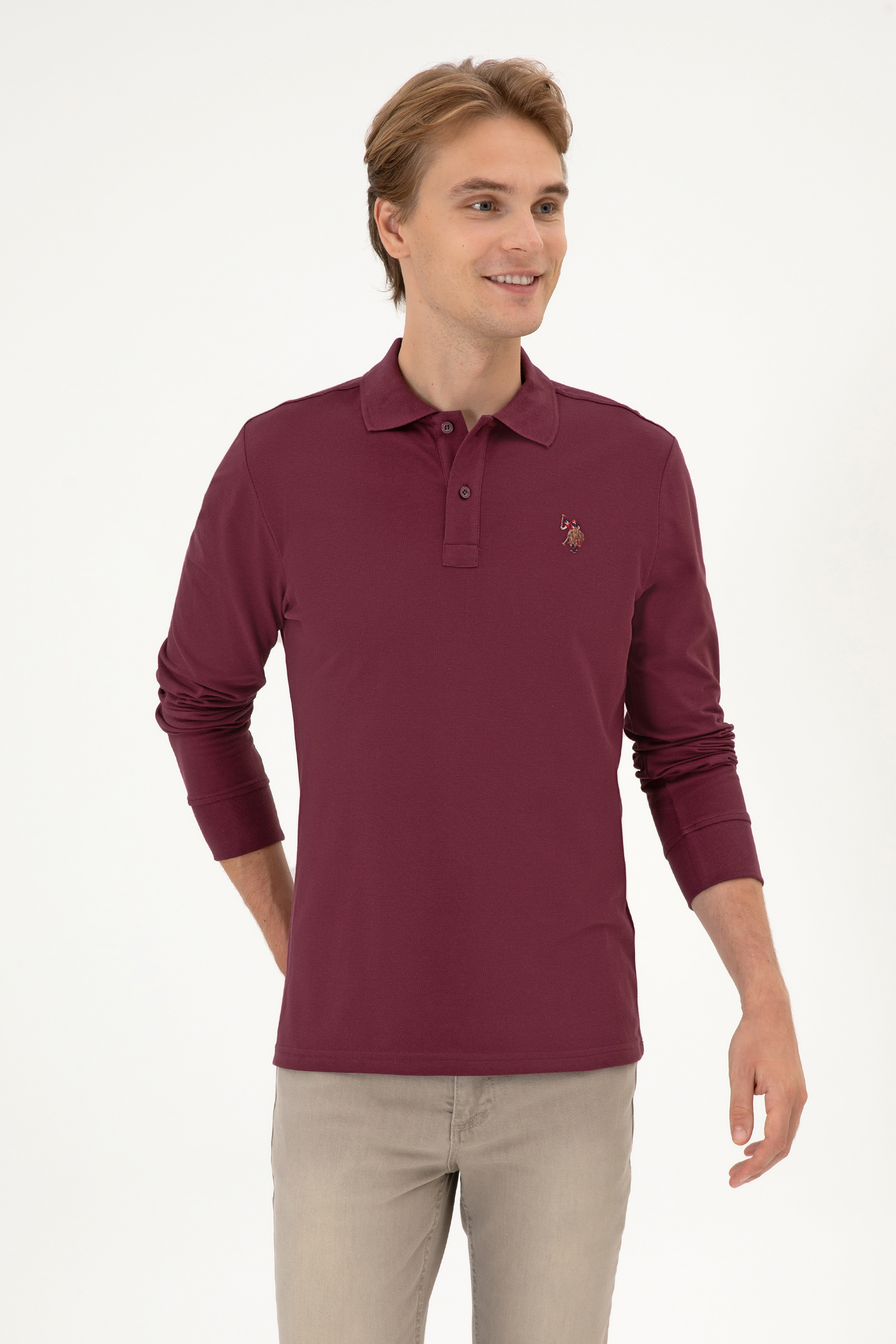 سویشرت بیسیک آلبالویی رگولار مردانه یو اس پولو | US POLO ASSN