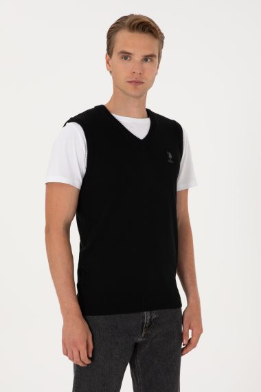 پلیور  سیاه  رگولار  مردانه یو اس پولو | US POLO ASSN