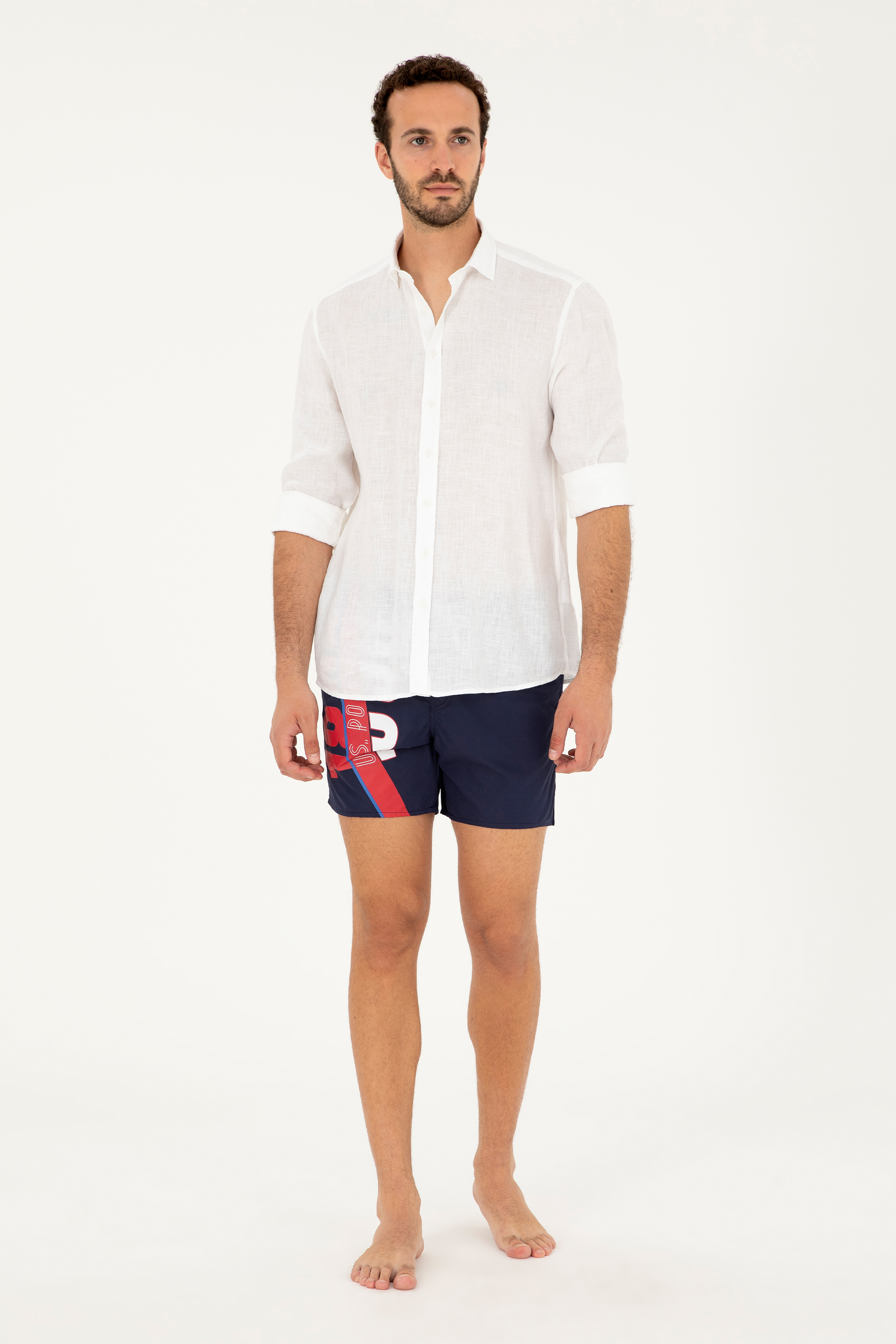 شورت مایو لاجورد استاندارد فیت مردانه یو اس پولو | US POLO ASSN