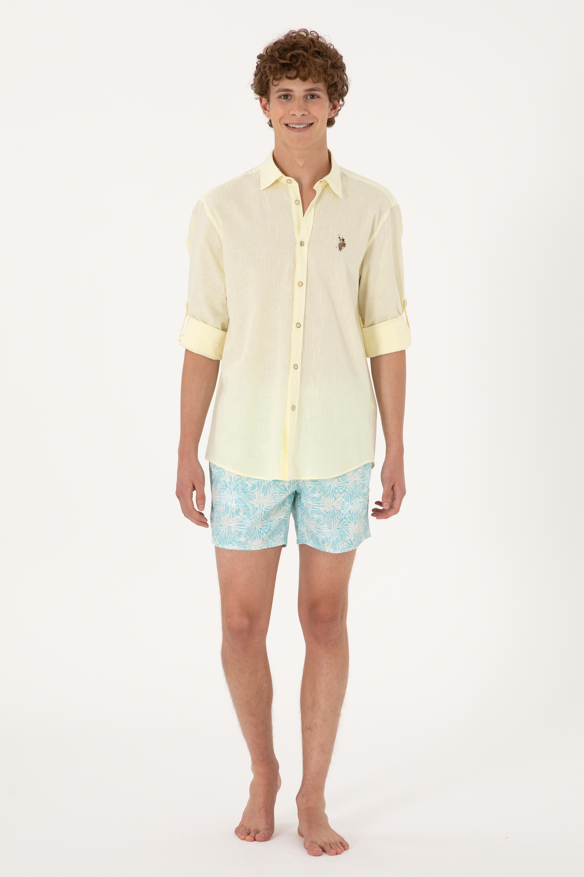 شورت مایو نعناعی استاندارد فیت مردانه یو اس پولو | US POLO ASSN