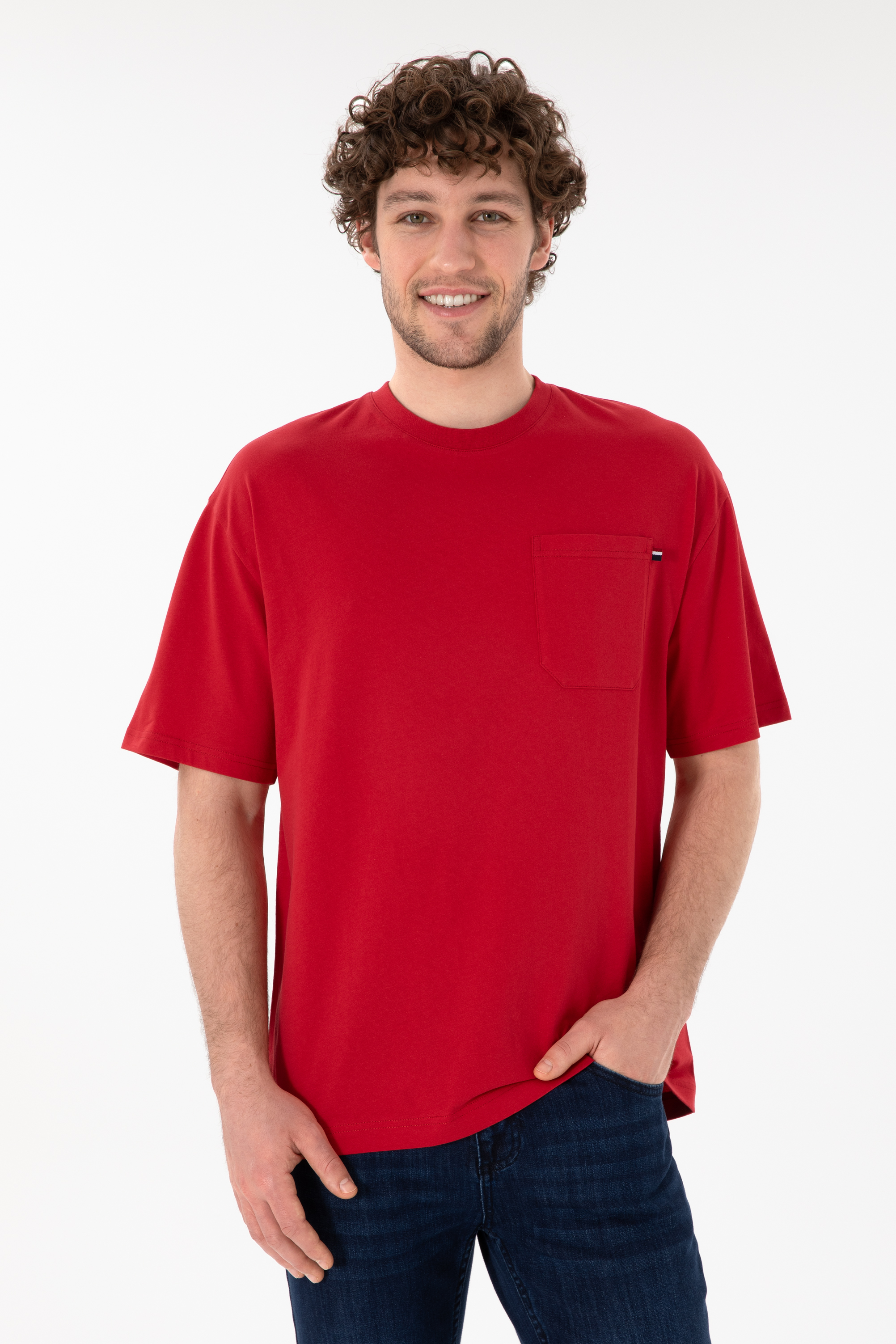 تی شرت قرمز ریلکس مردانه یو اس پولو | US POLO ASSN