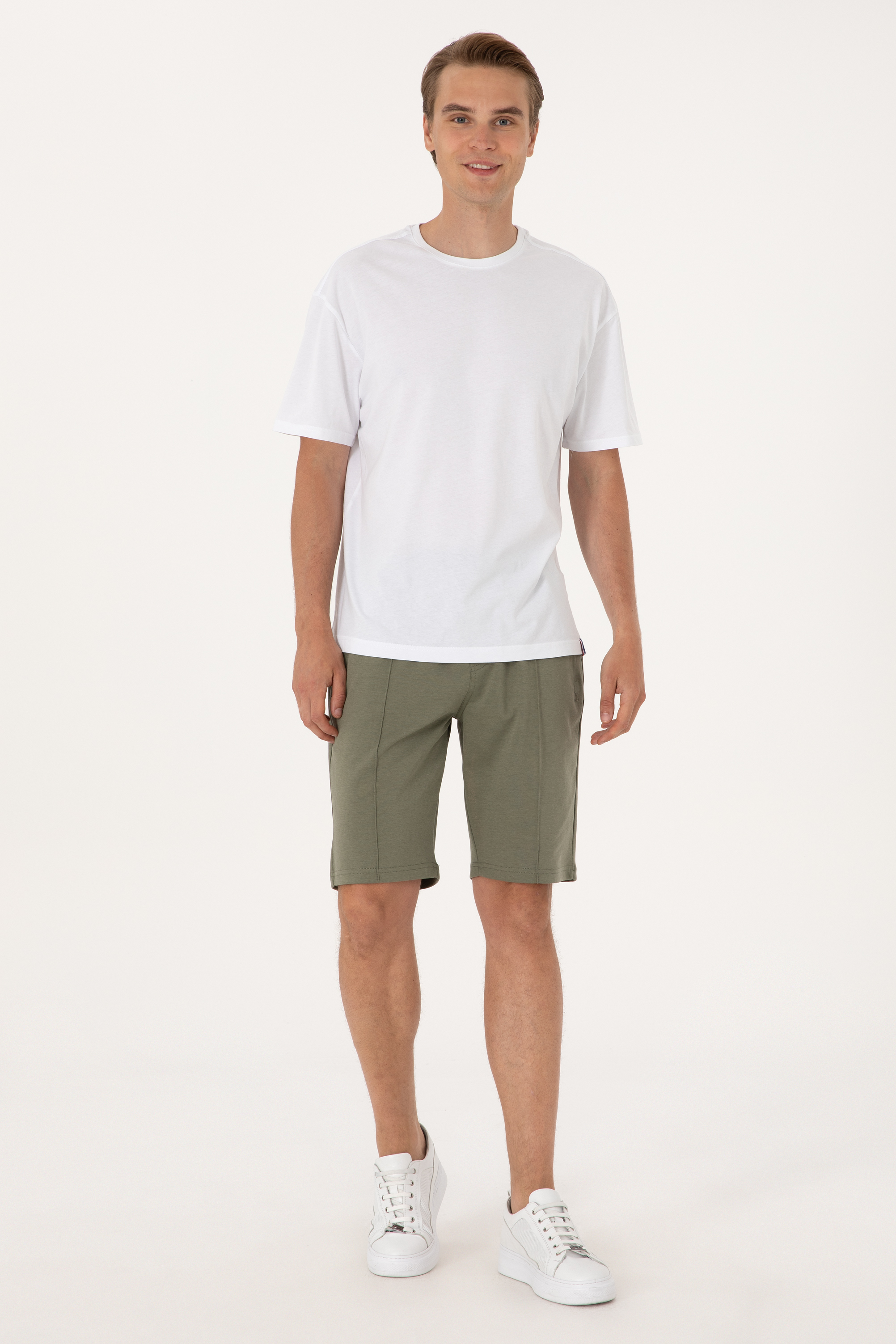 شلوارک خاکی تیره رگولار مردانه یو اس پولو | US POLO ASSN