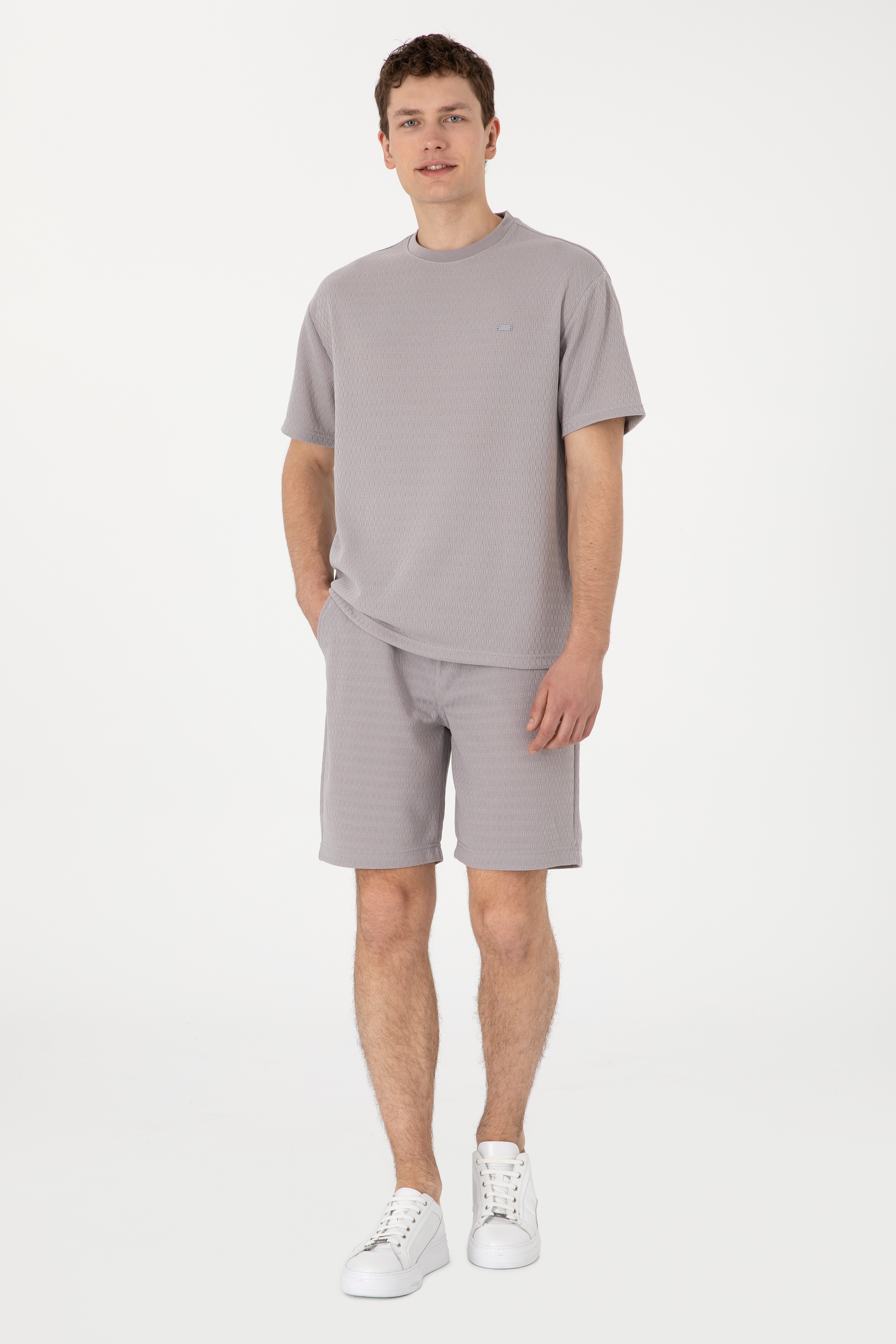 شلوارک خاکستری تیره ریلکس مردانه یو اس پولو | US POLO ASSN