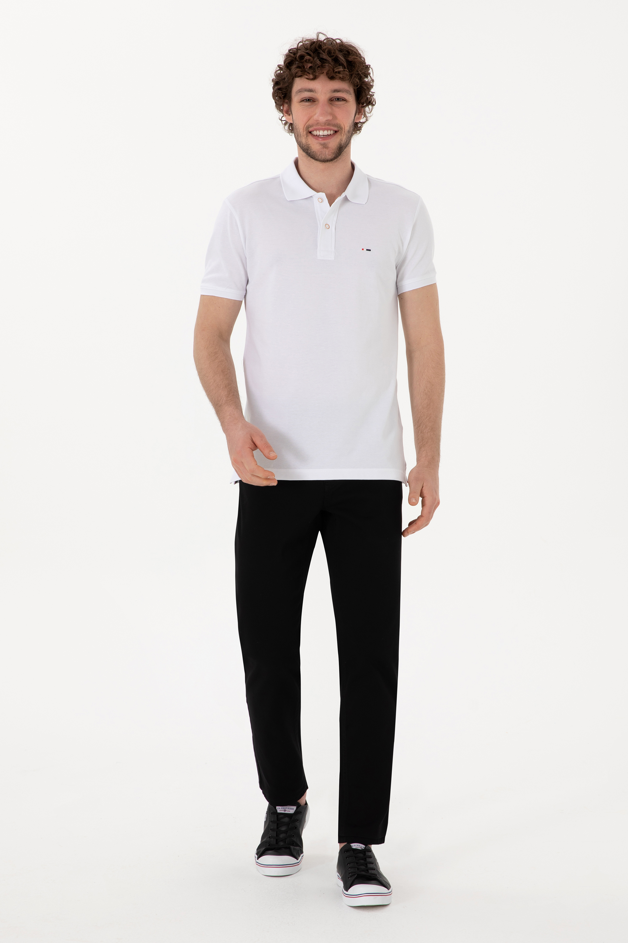 شلوار کانواس سیاه اندامی مردانه یو اس پولو | US POLO ASSN