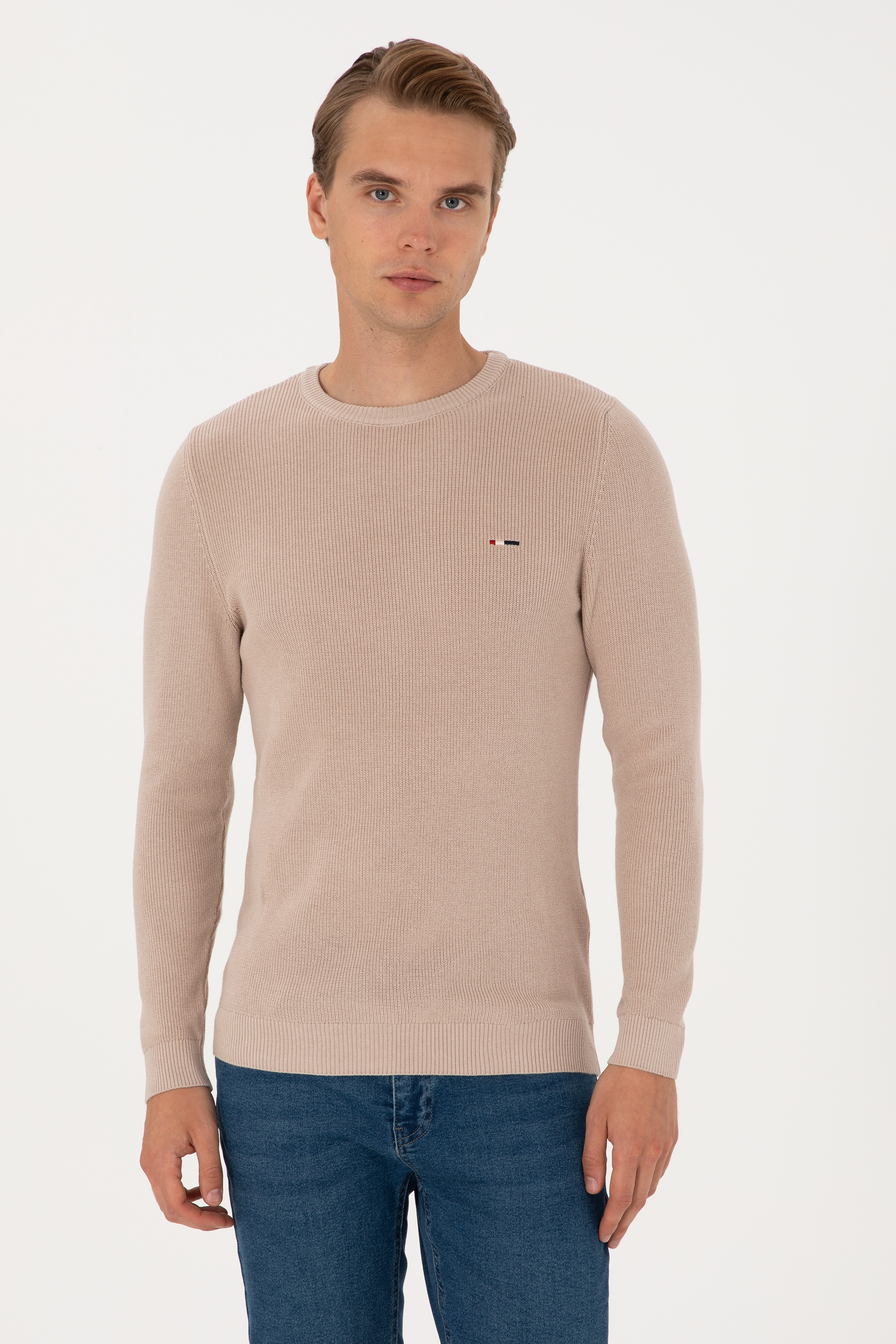 بافت بیسیک خاکستری Ex.Slim مردانه یو اس پولو | US POLO ASSN