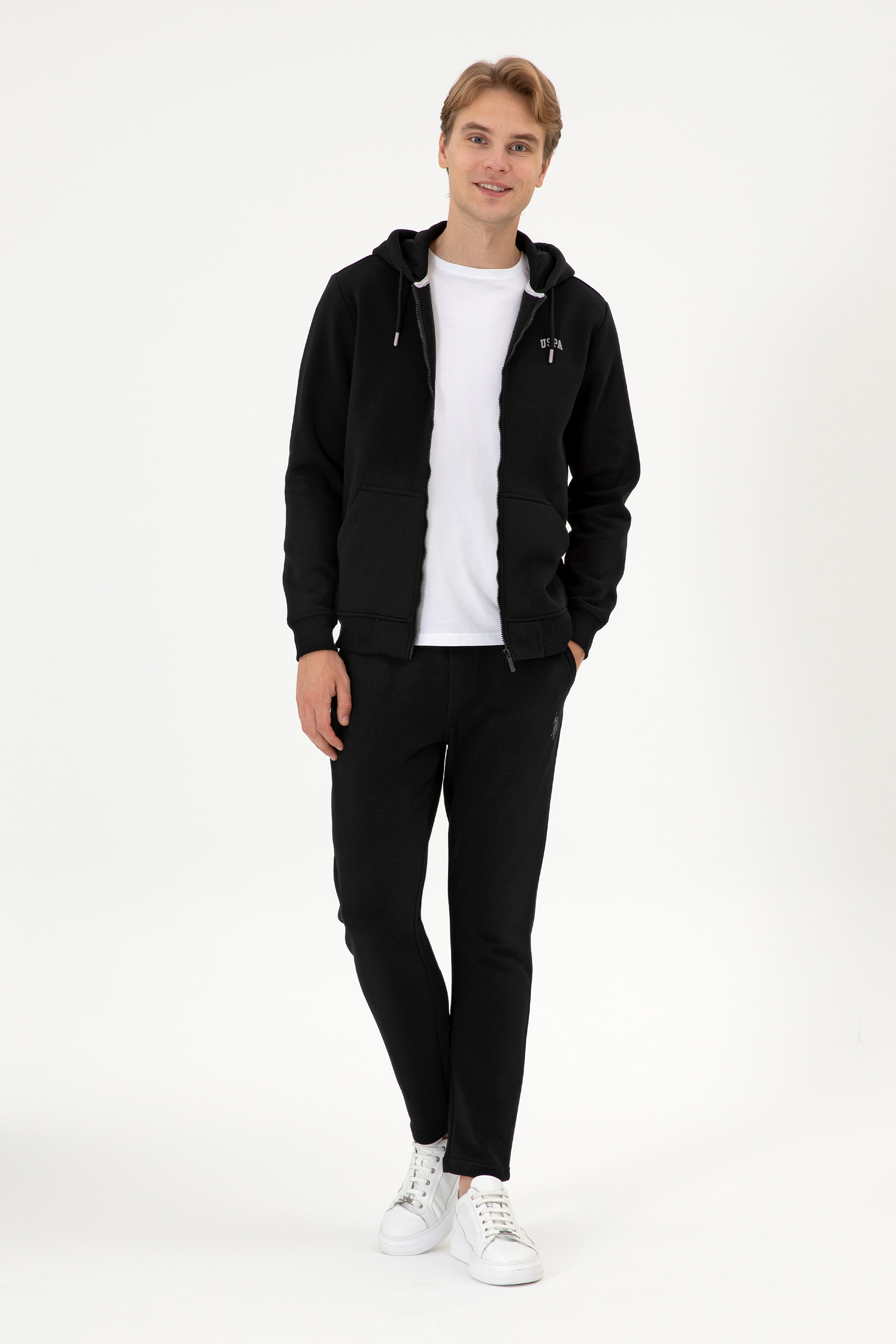 شلوار ورزشی سیاه اندامی مردانه یو اس پولو | US POLO ASSN
