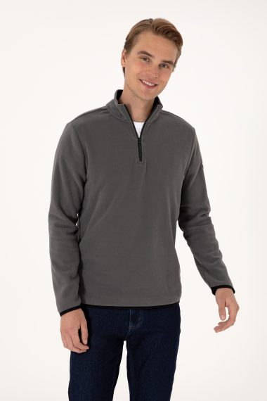 سویشرت بیسیک  خاکستری  رگولار  مردانه یو اس پولو | US POLO ASSN