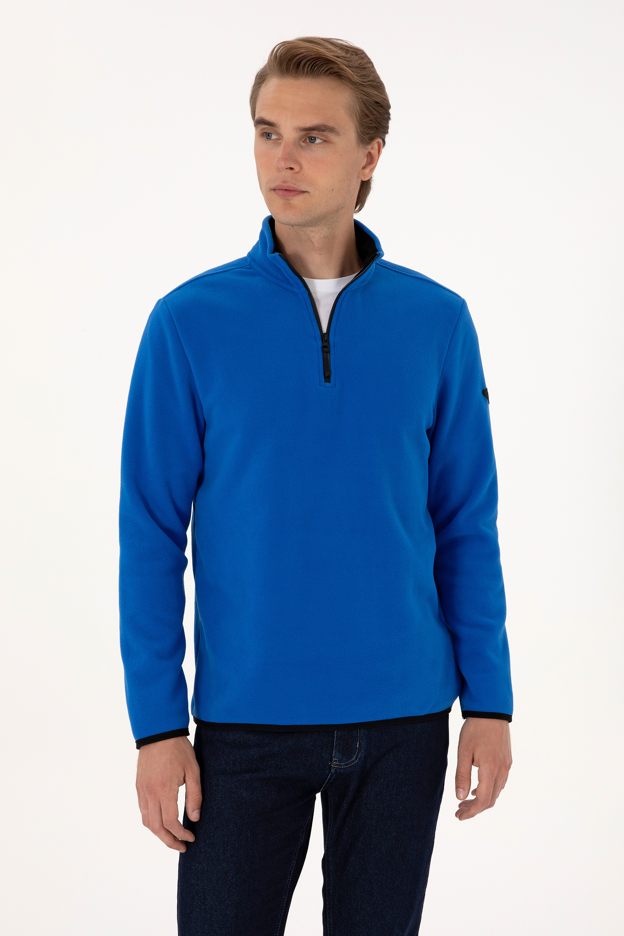 سویشرت بیسیک آبی تیره رگولار مردانه یو اس پولو | US POLO ASSN