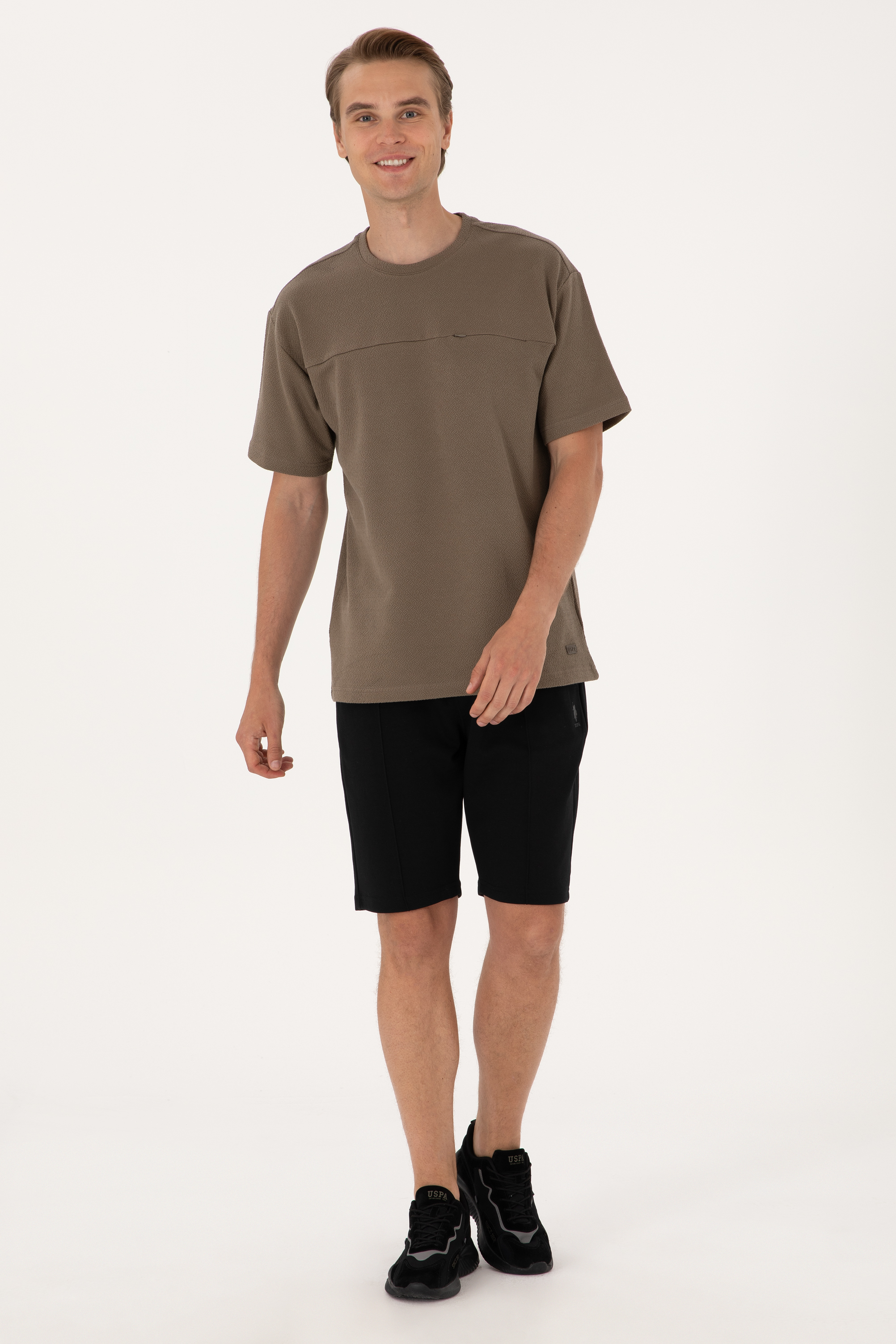شلوارک سیاه رگولار مردانه یو اس پولو | US POLO ASSN