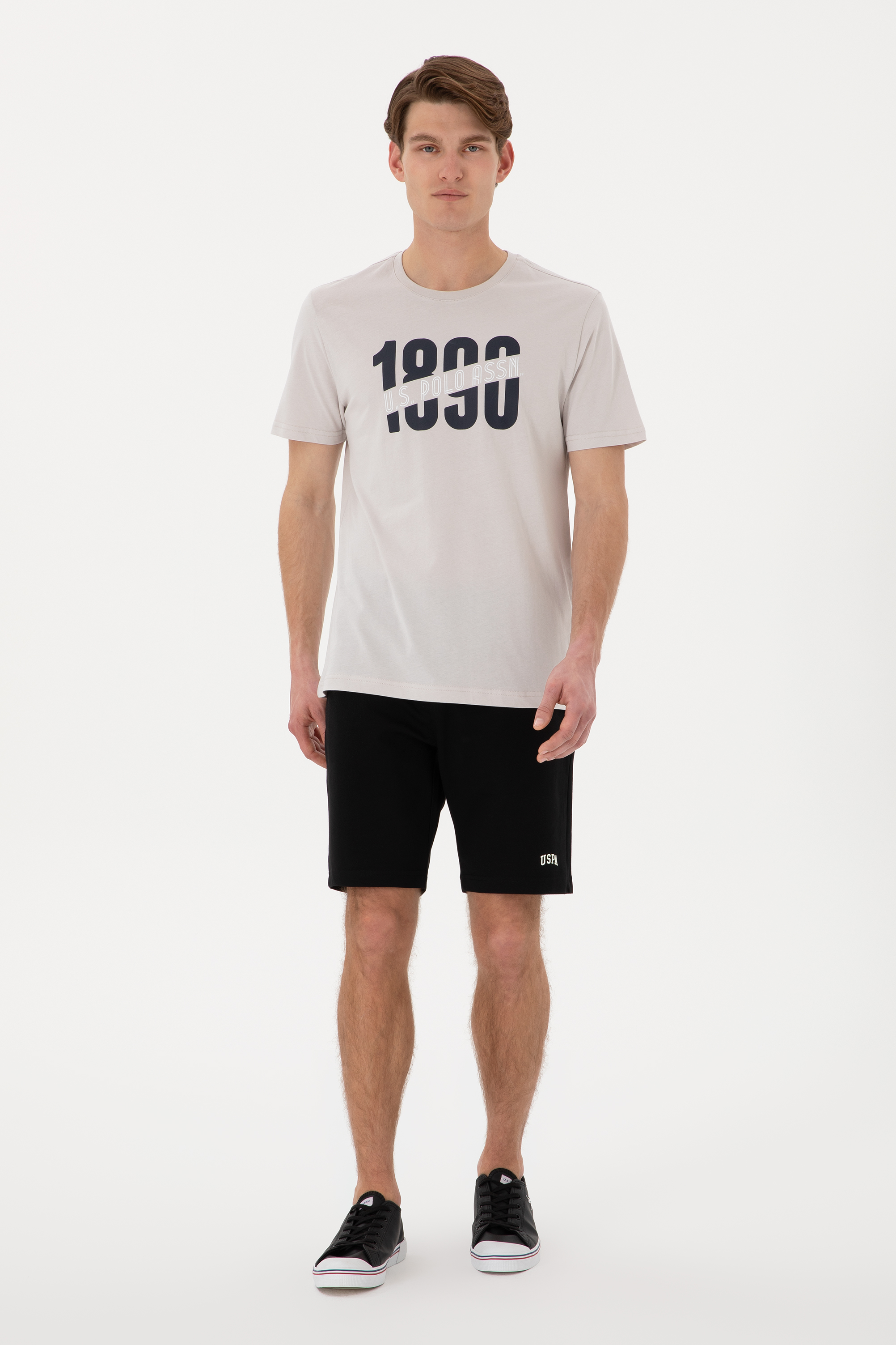 شلوارک سیاه رگولار مردانه یو اس پولو | US POLO ASSN