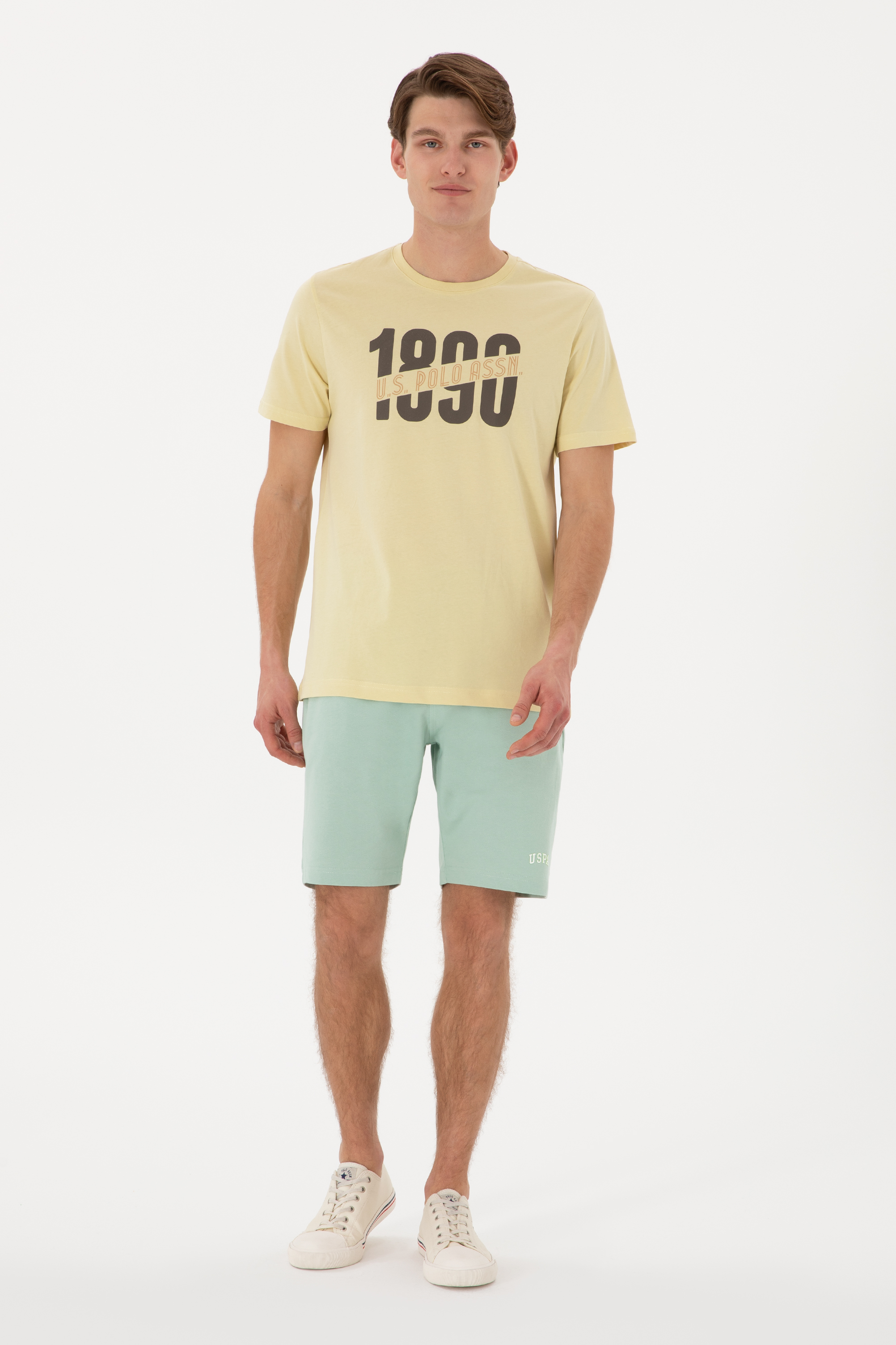 شلوارک سبزآبی رگولار مردانه یو اس پولو | US POLO ASSN