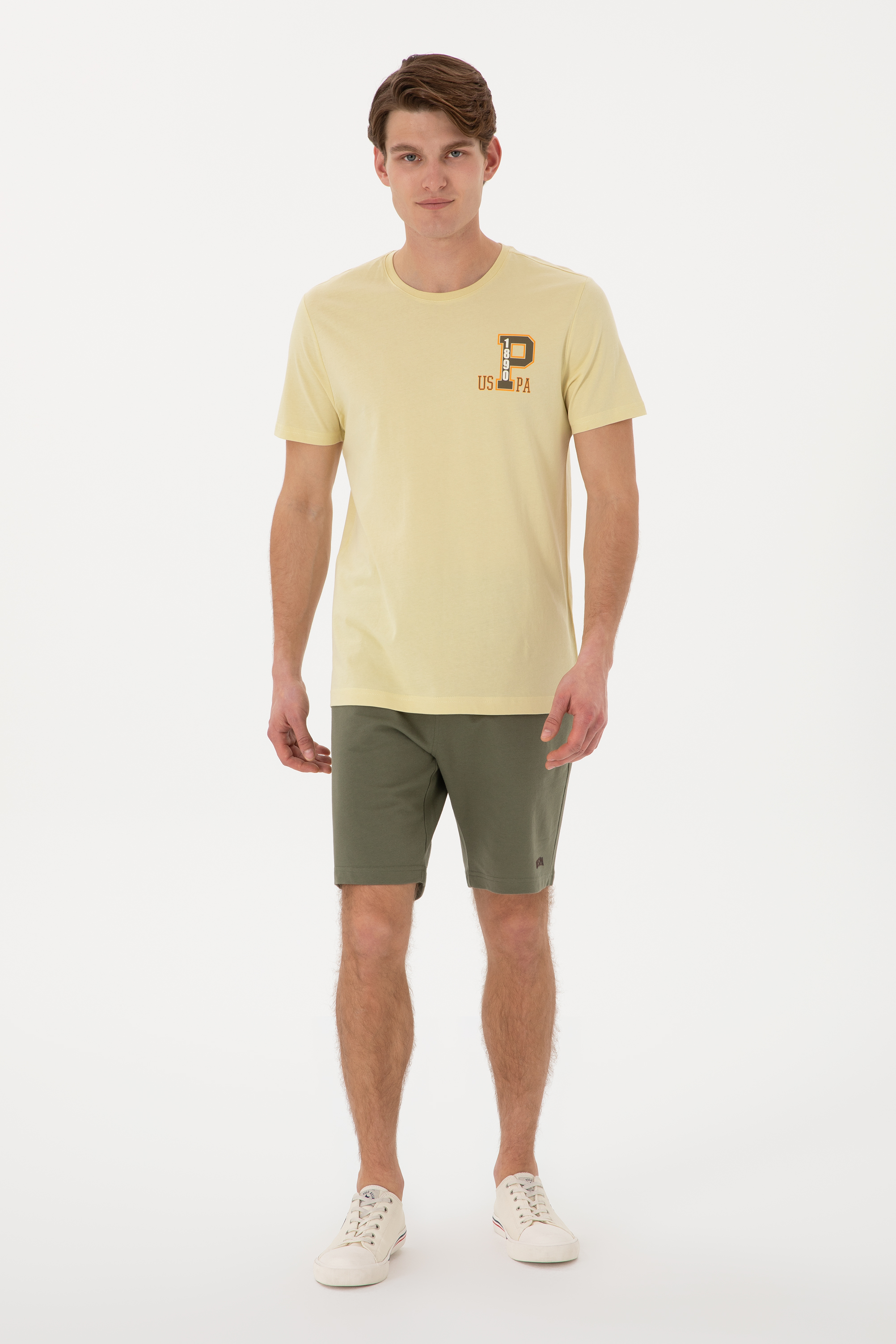 شلوارک خاکی تیره رگولار مردانه یو اس پولو | US POLO ASSN