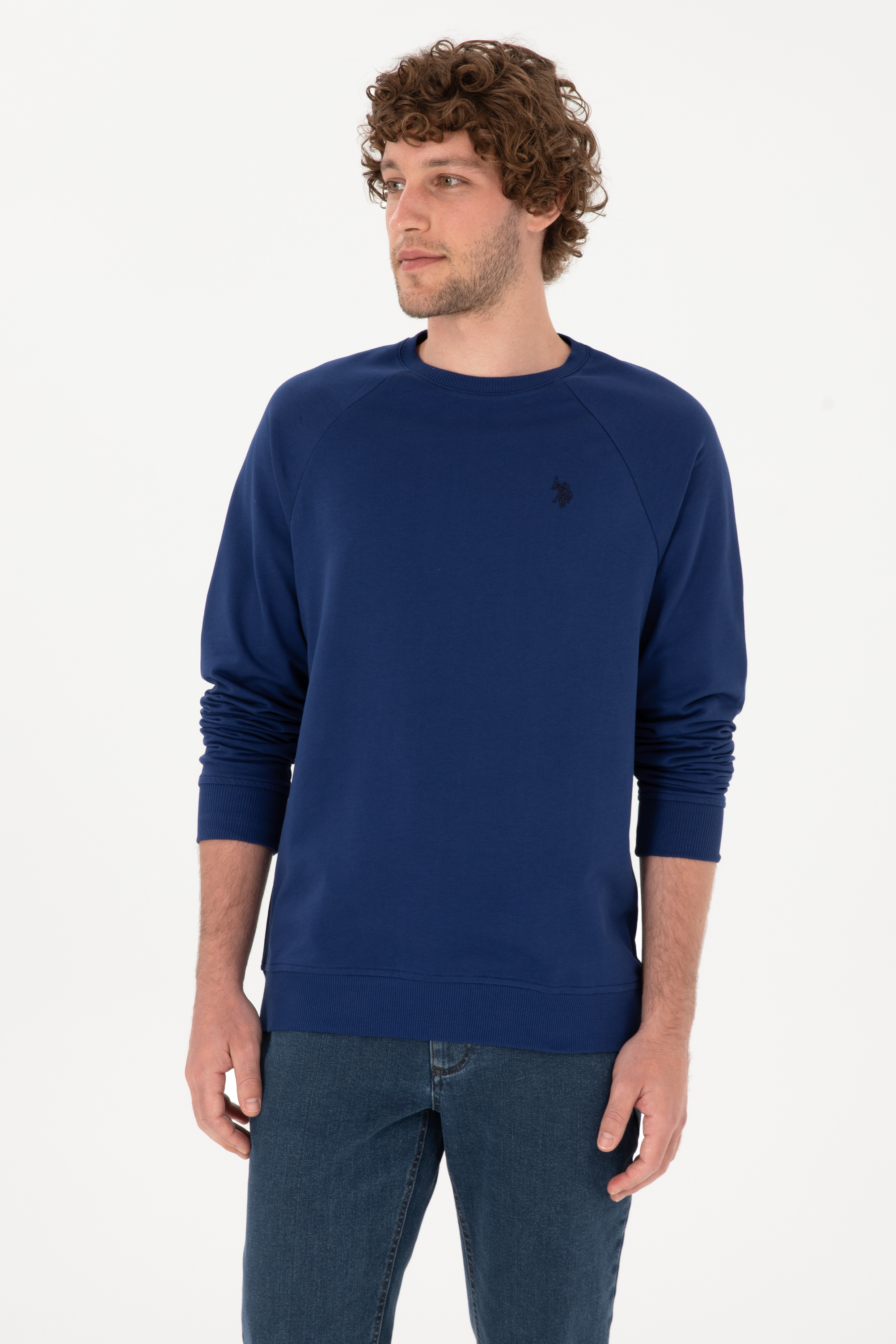 سویشرت بیسیک نیلی رگولار مردانه یو اس پولو | US POLO ASSN