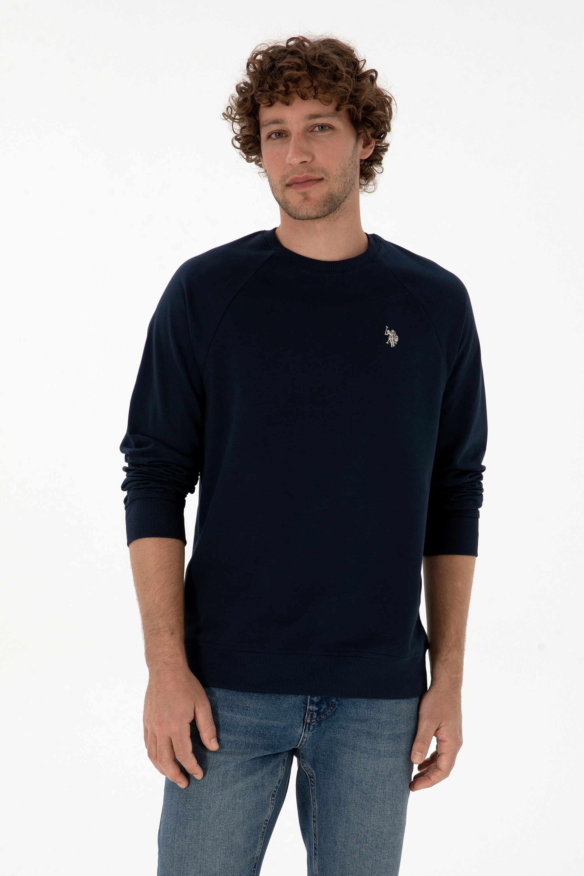 سویشرت بیسیک لاجورد رگولار مردانه یو اس پولو | US POLO ASSN