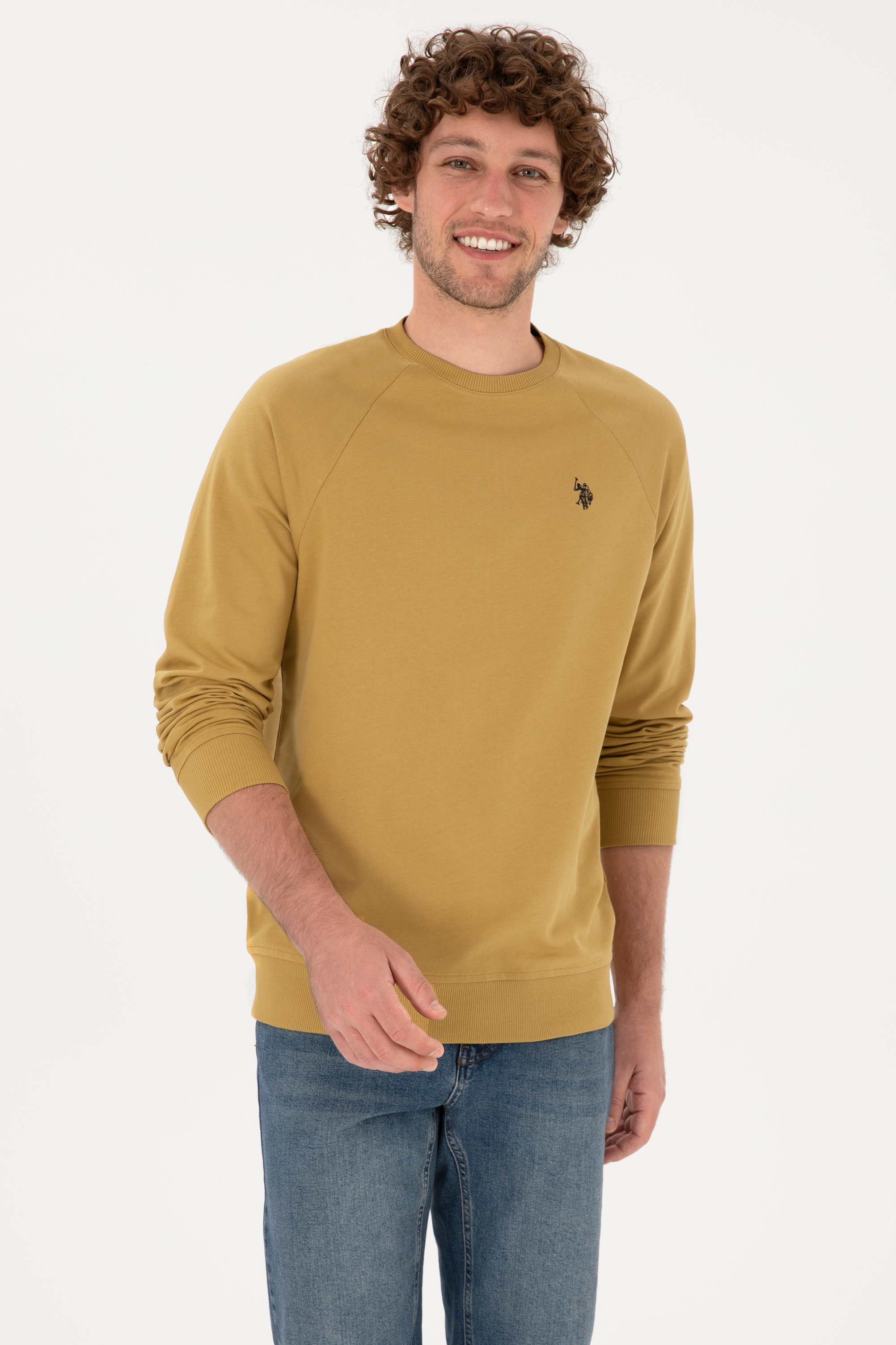 سویشرت بیسیک آبی نفتی رگولار مردانه یو اس پولو | US POLO ASSN