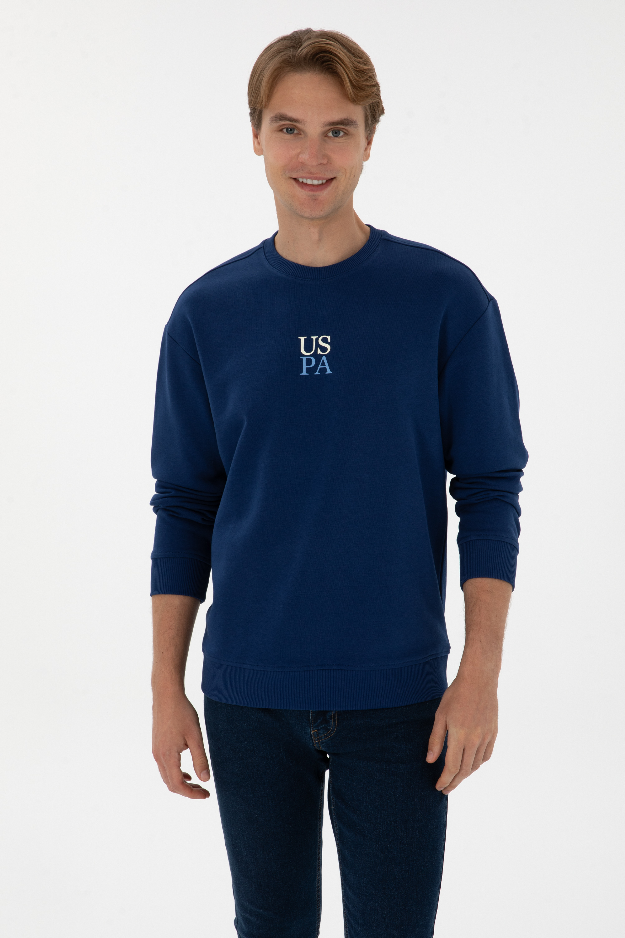 سویشرت بیسیک نیلی ریلکس مردانه یو اس پولو | US POLO ASSN