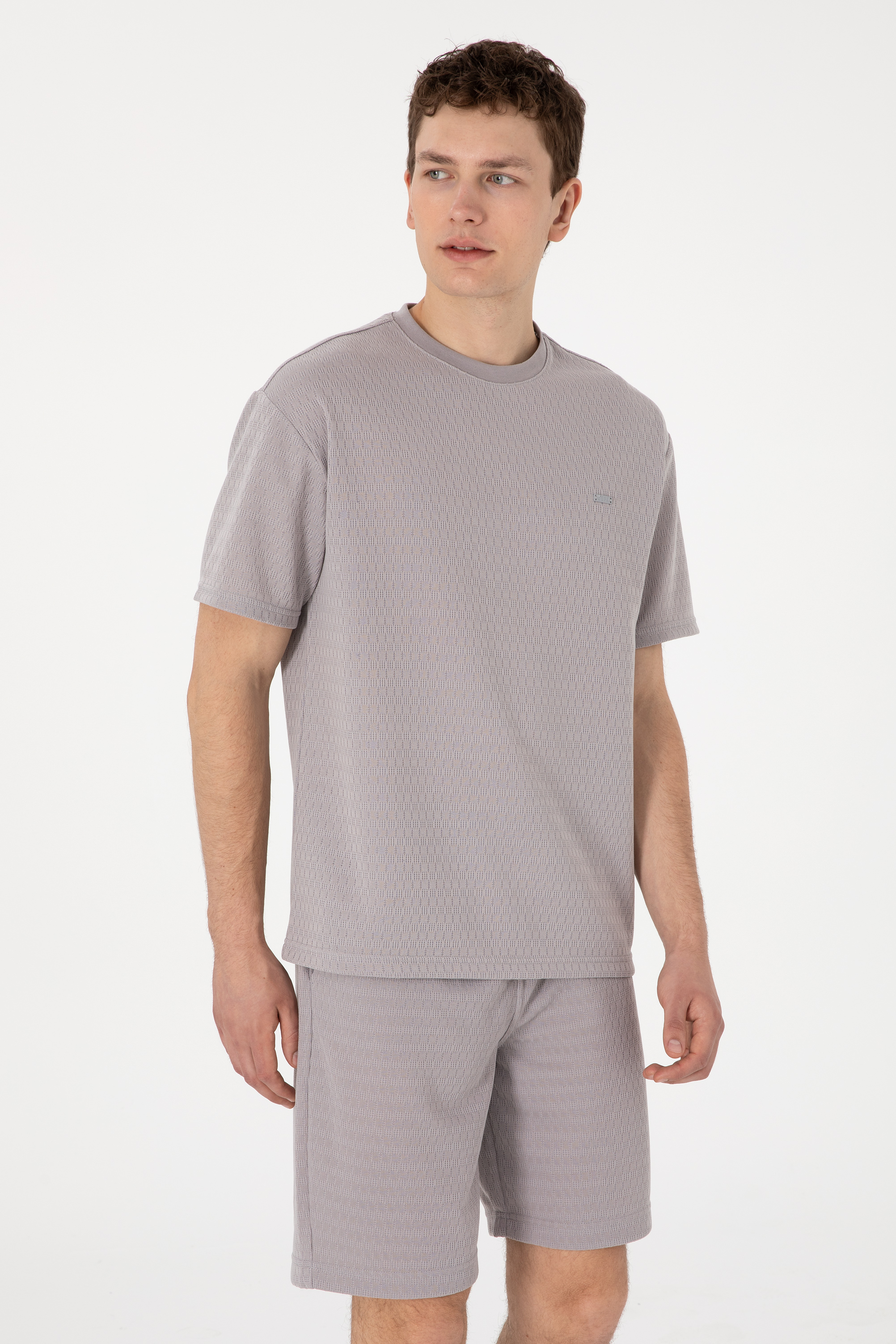 تی شرت خاکستری تیره ریلکس مردانه یو اس پولو | US POLO ASSN