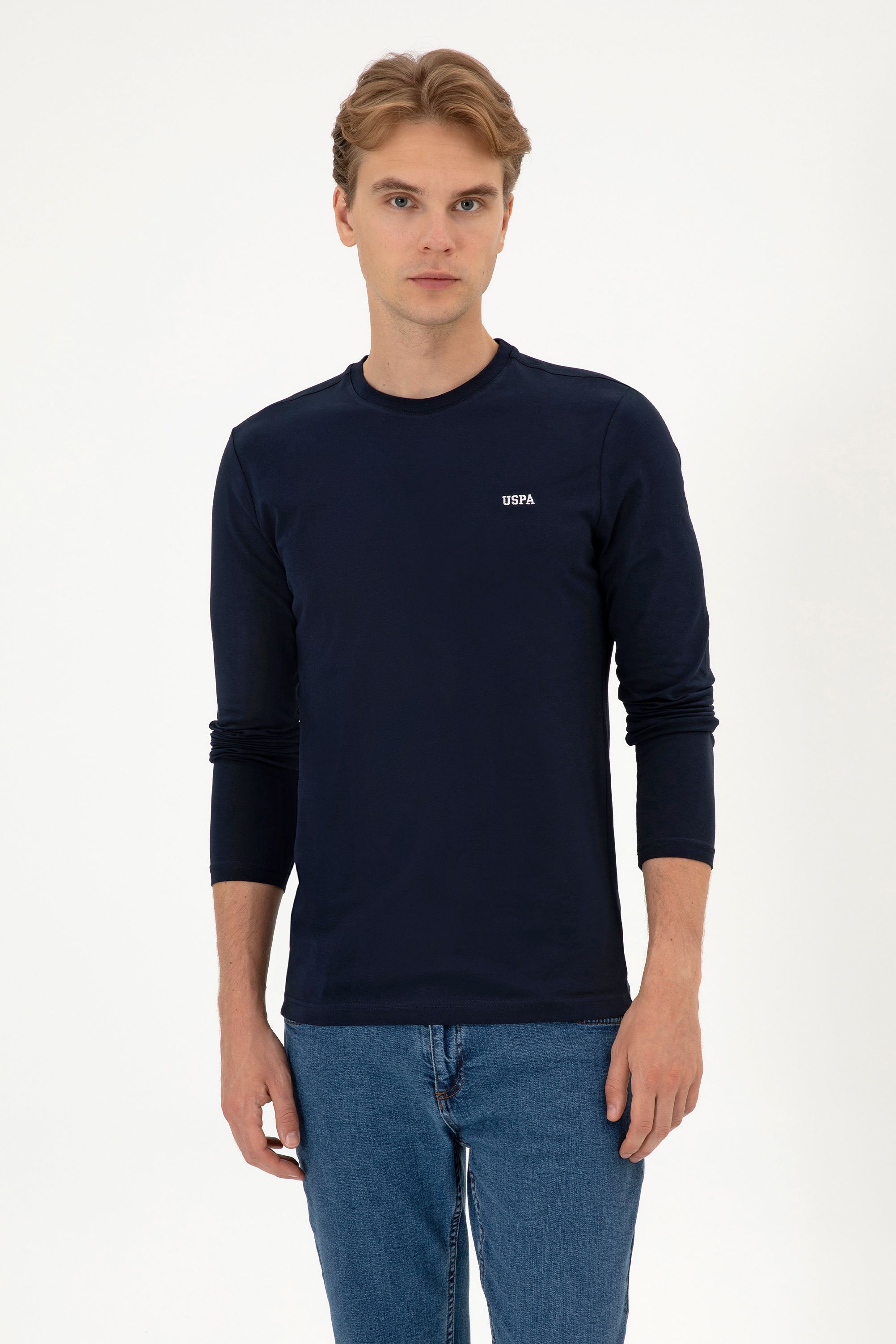 سویشرت بیسیک لاجورد اندامی مردانه یو اس پولو | US POLO ASSN