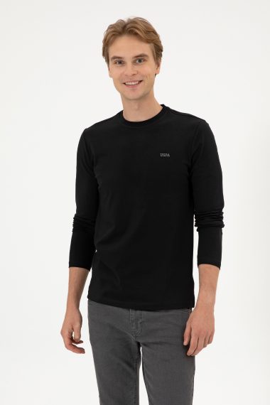 سویشرت بیسیک  سیاه  اندامی  مردانه یو اس پولو | US POLO ASSN