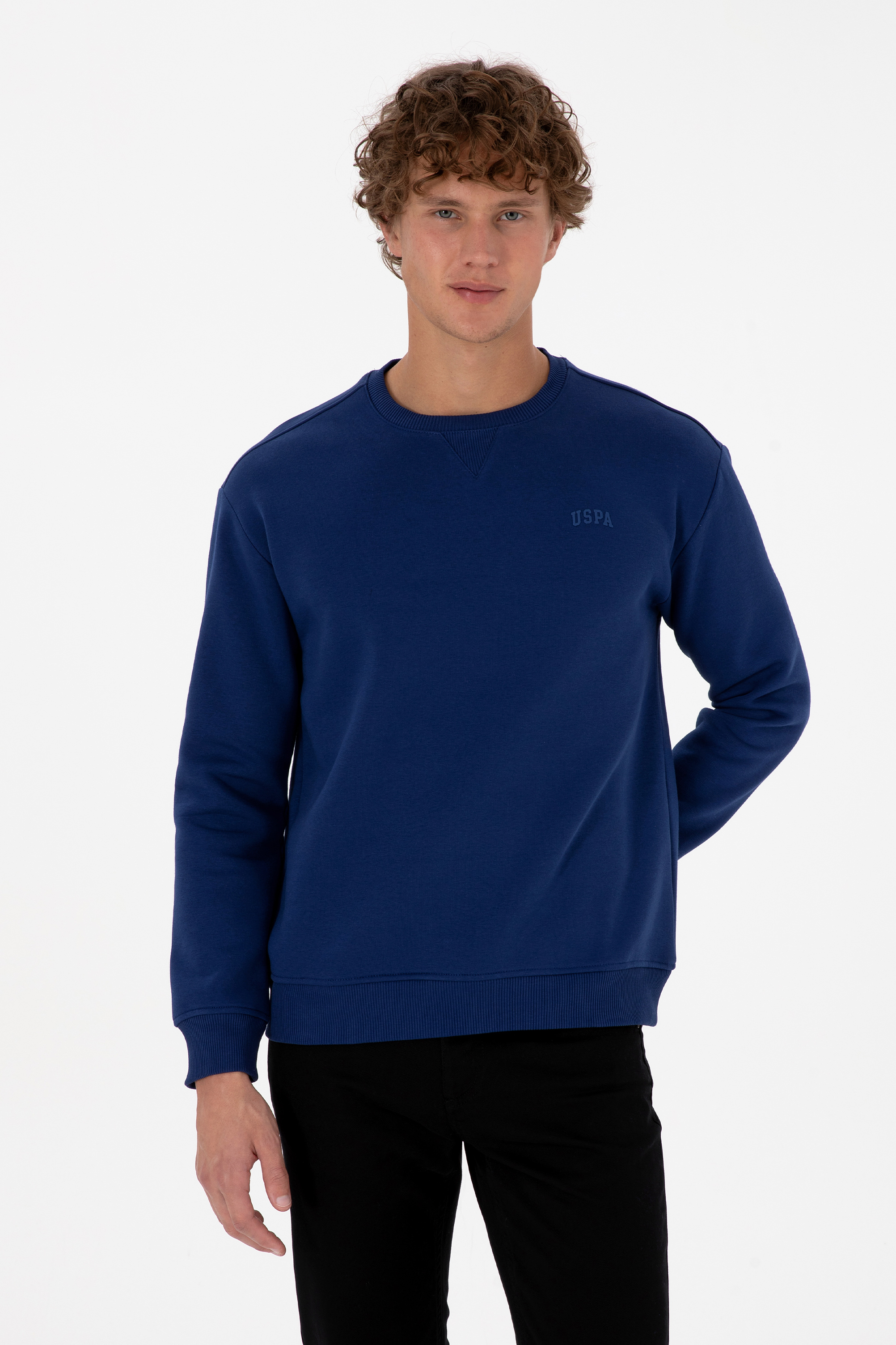 سویشرت بیسیک نیلی ریلکس مردانه یو اس پولو | US POLO ASSN