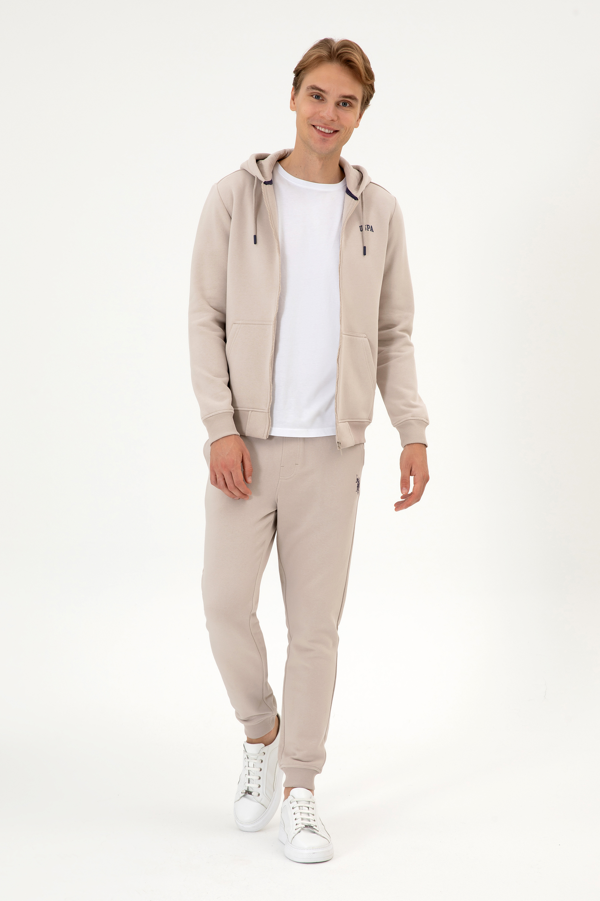 شلوار ورزشی خاکستری اندامی مردانه یو اس پولو | US POLO ASSN