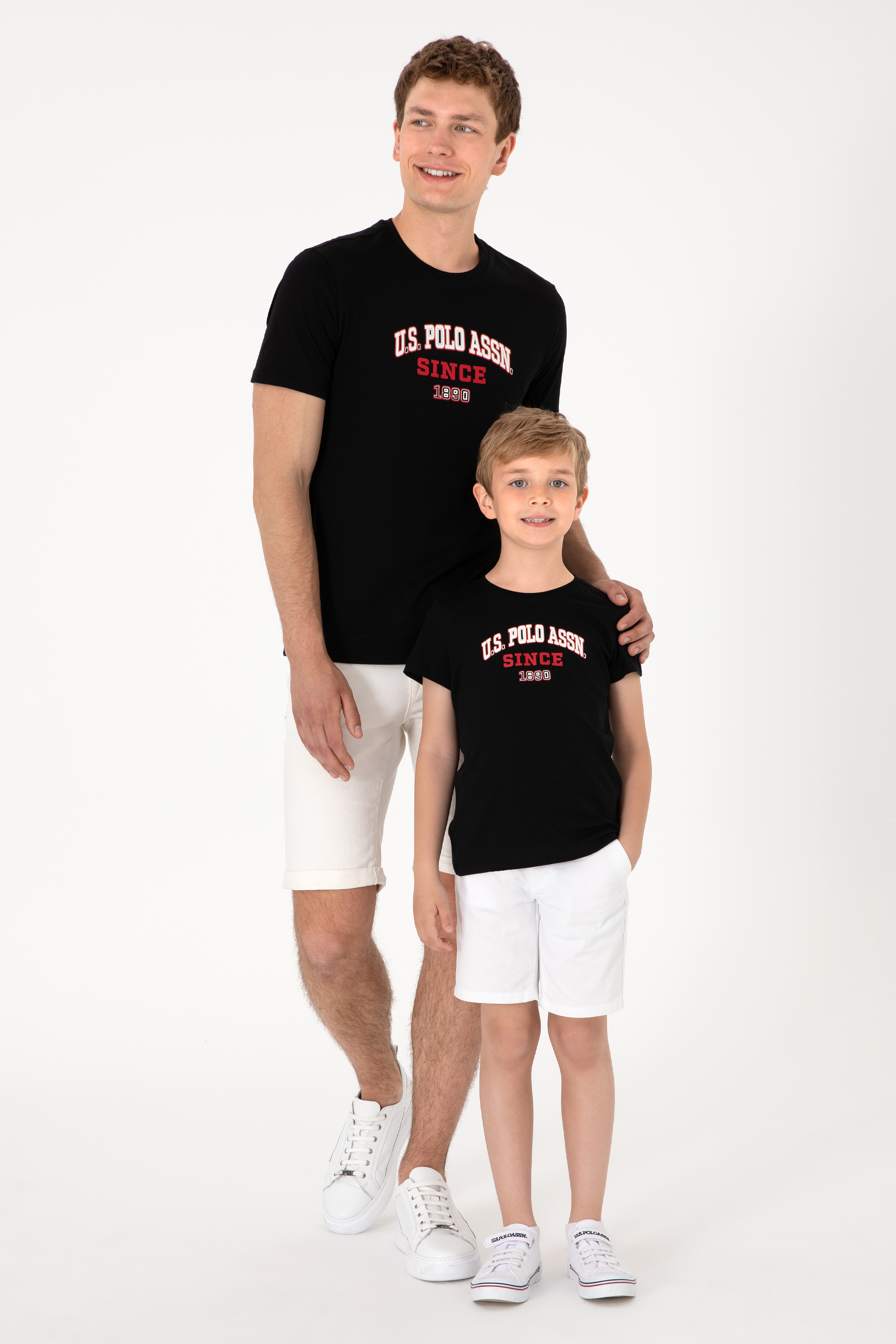 تی شرت یقه گرد سیاه رگولار مردانه یو اس پولو | US POLO ASSN