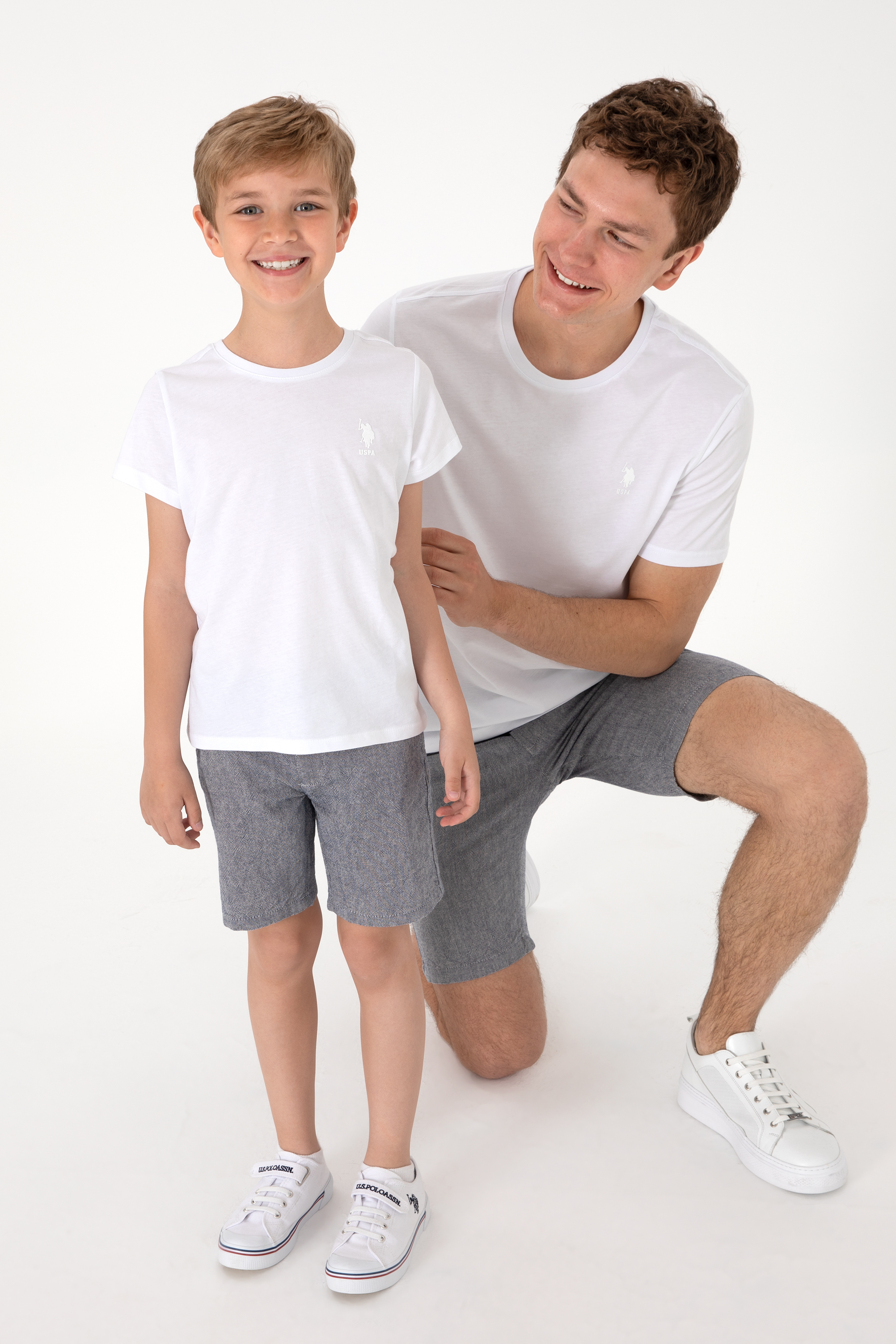 تی شرت بیسیک یقه گرد سفید رگولار آستین کوتاه مردانه یو اس پولو | US POLO ASSN