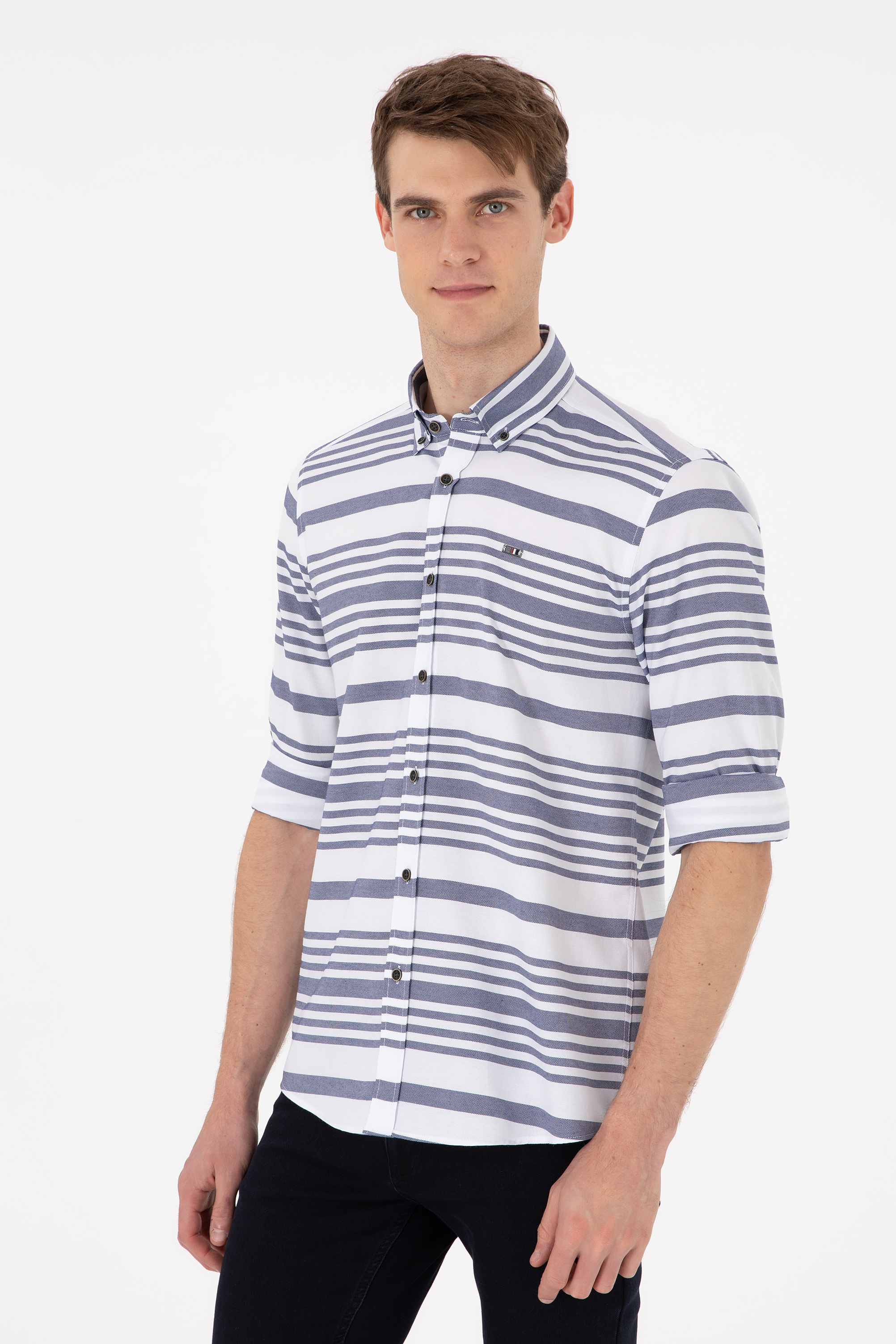 پیراهن لاجورد رگولار مردانه یو اس پولو | US POLO ASSN