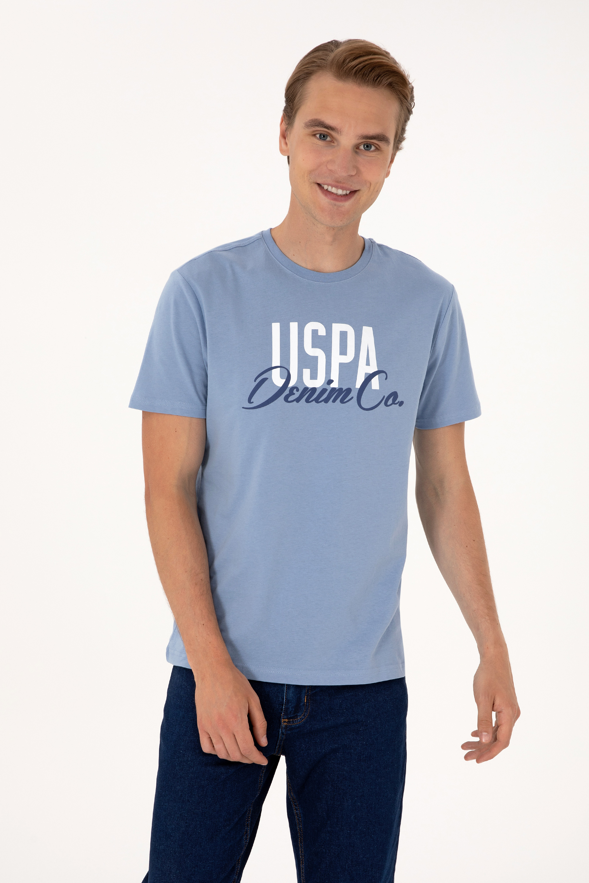 تی شرت آبی رگولار مردانه یو اس پولو | US POLO ASSN