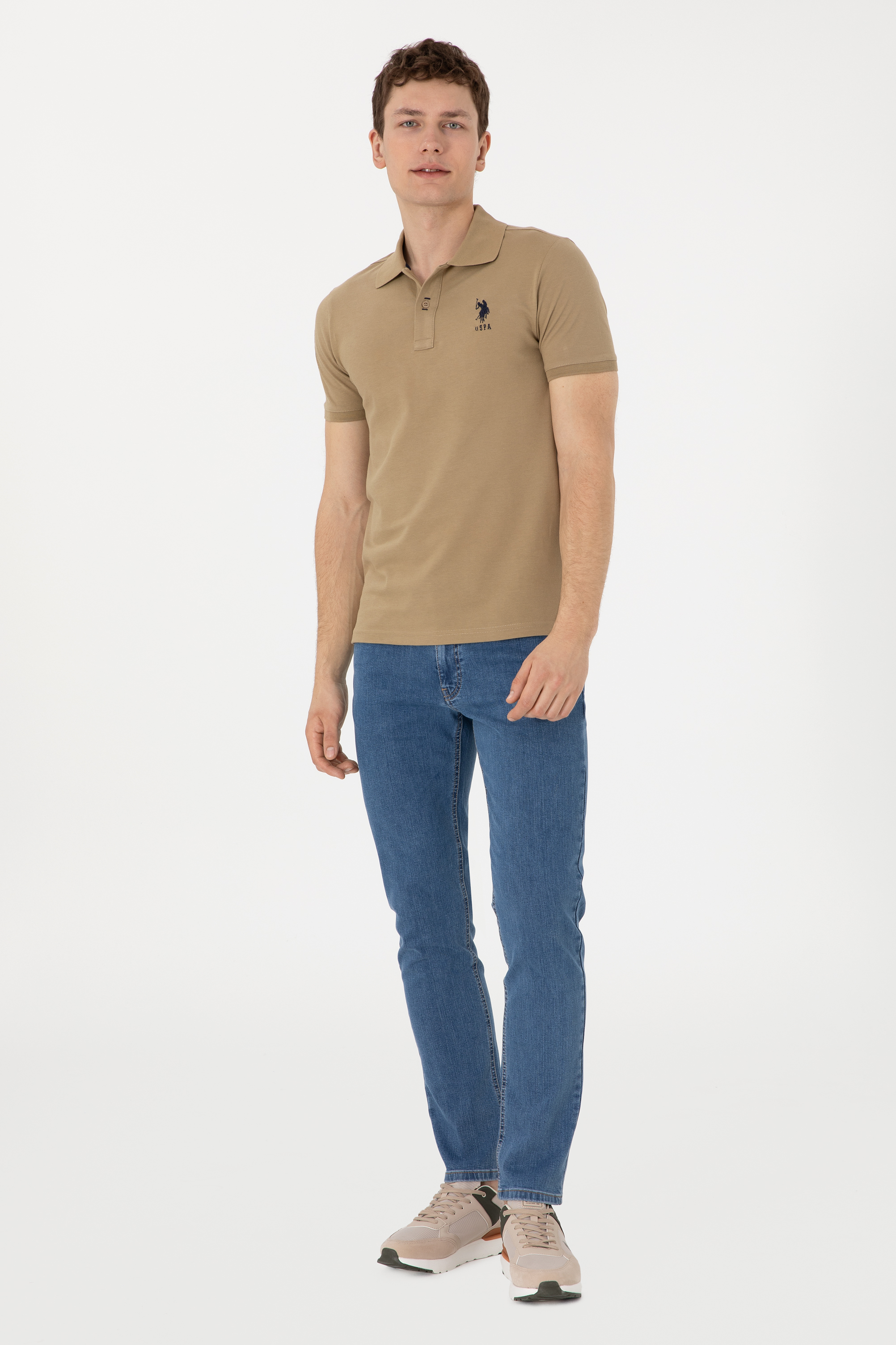 شلوار جین آبی راسته مردانه یو اس پولو | US POLO ASSN