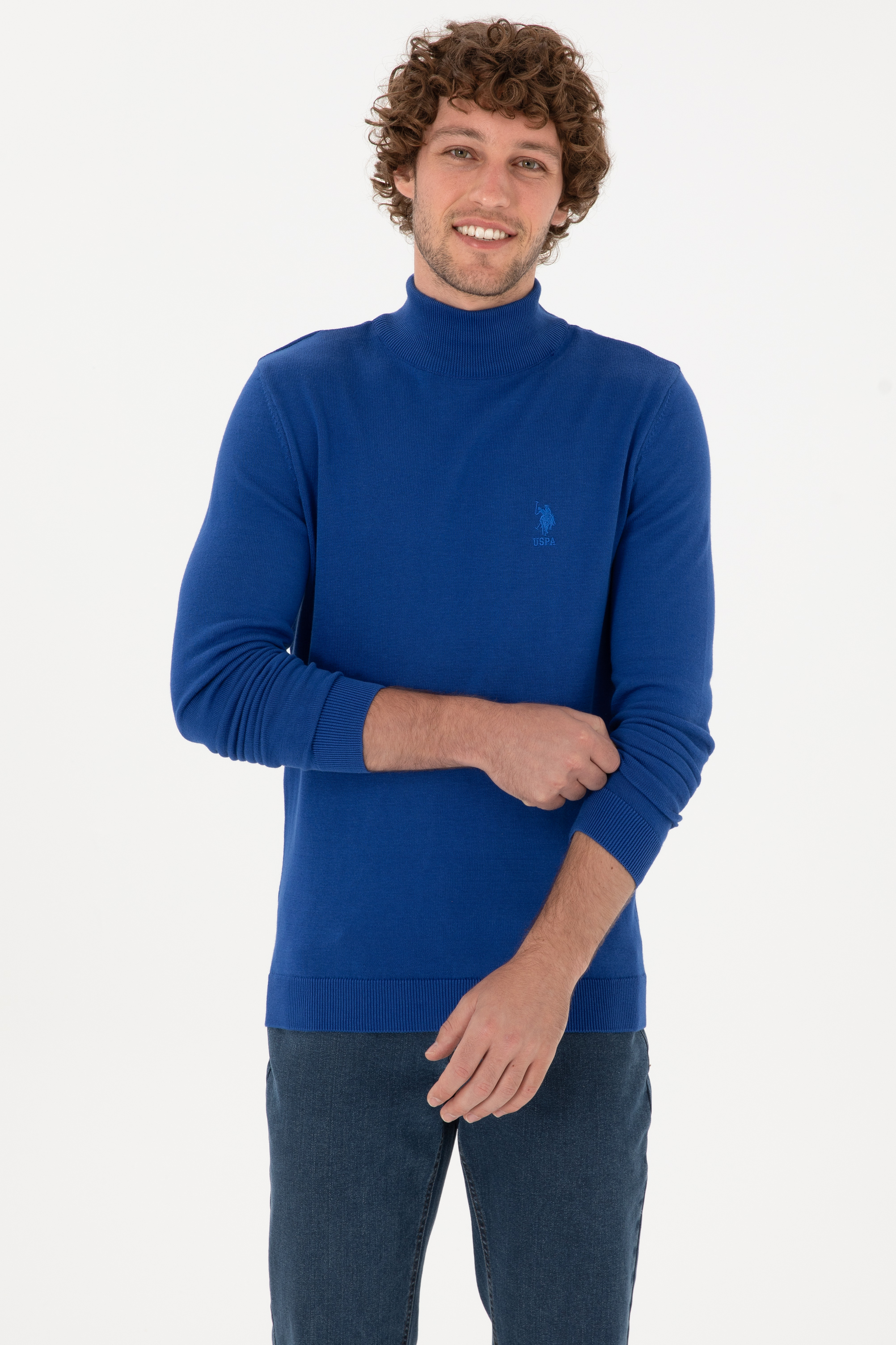 بافت بیسیک آبی اندامی مردانه یو اس پولو | US POLO ASSN