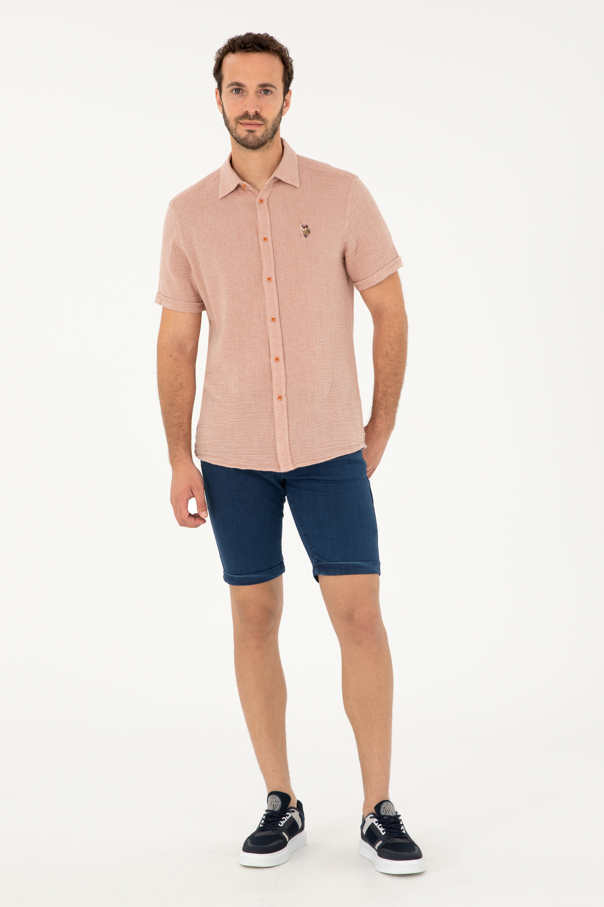 شلوارک جین آبی تیره رگولار مردانه یو اس پولو | US POLO ASSN