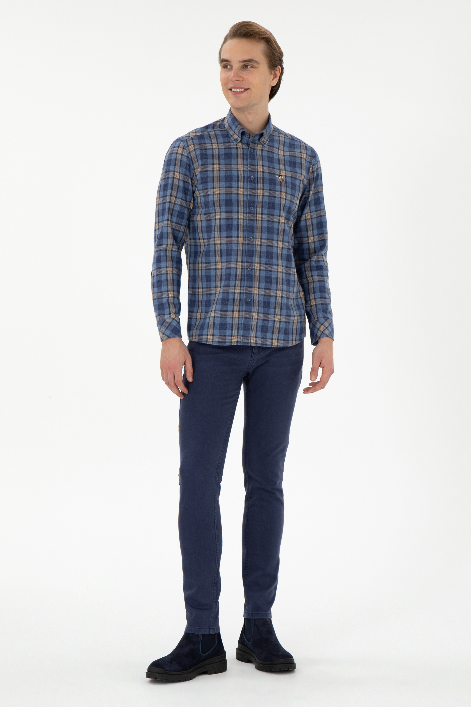 شلوار جین  اندامی  آبی مردانه یو اس پولو شلوار جین  آبی  اندامی  مردانه یو اس پولو | US POLO ASSN