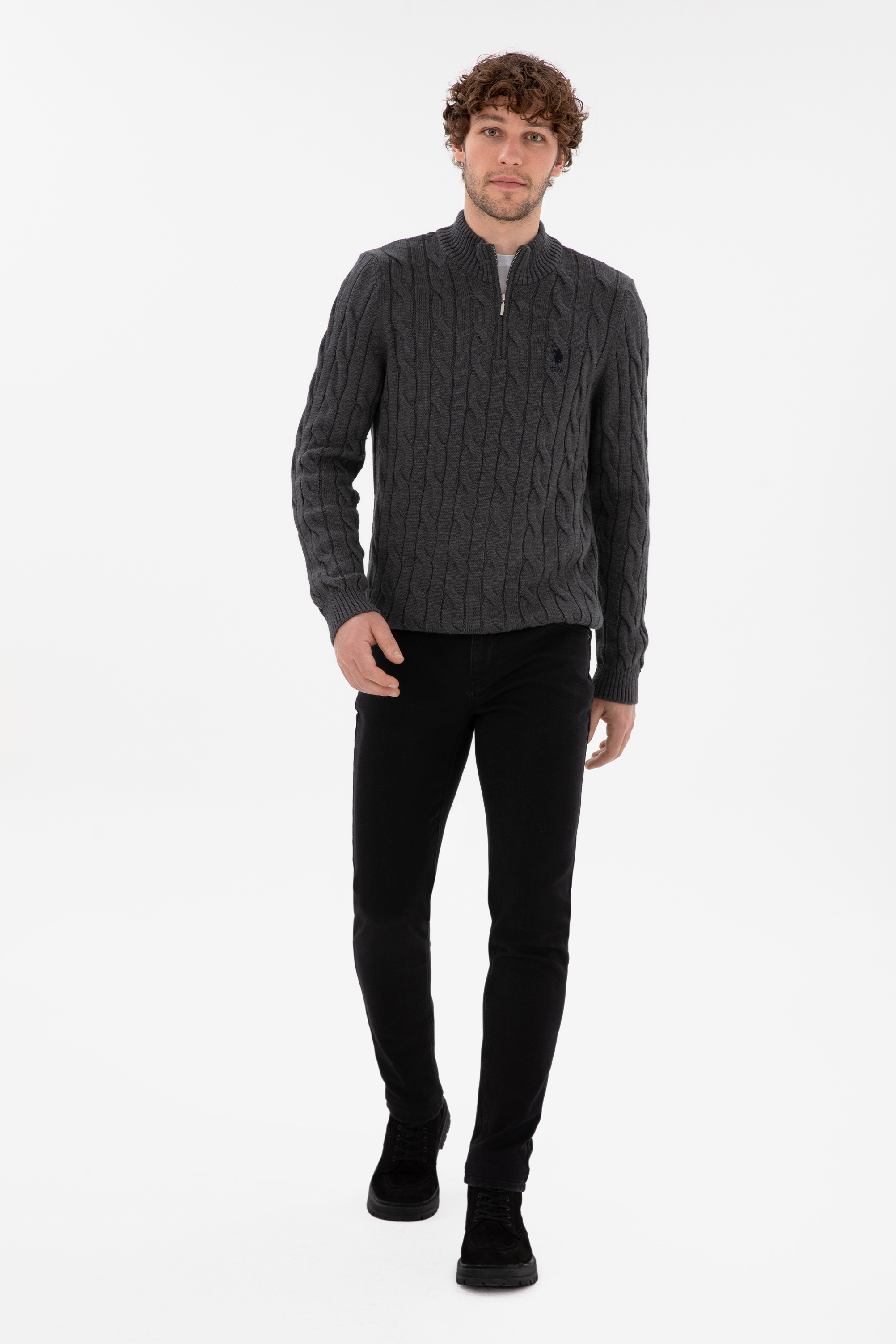 شلوار جین آبی اندامی مردانه یو اس پولو | US POLO ASSN