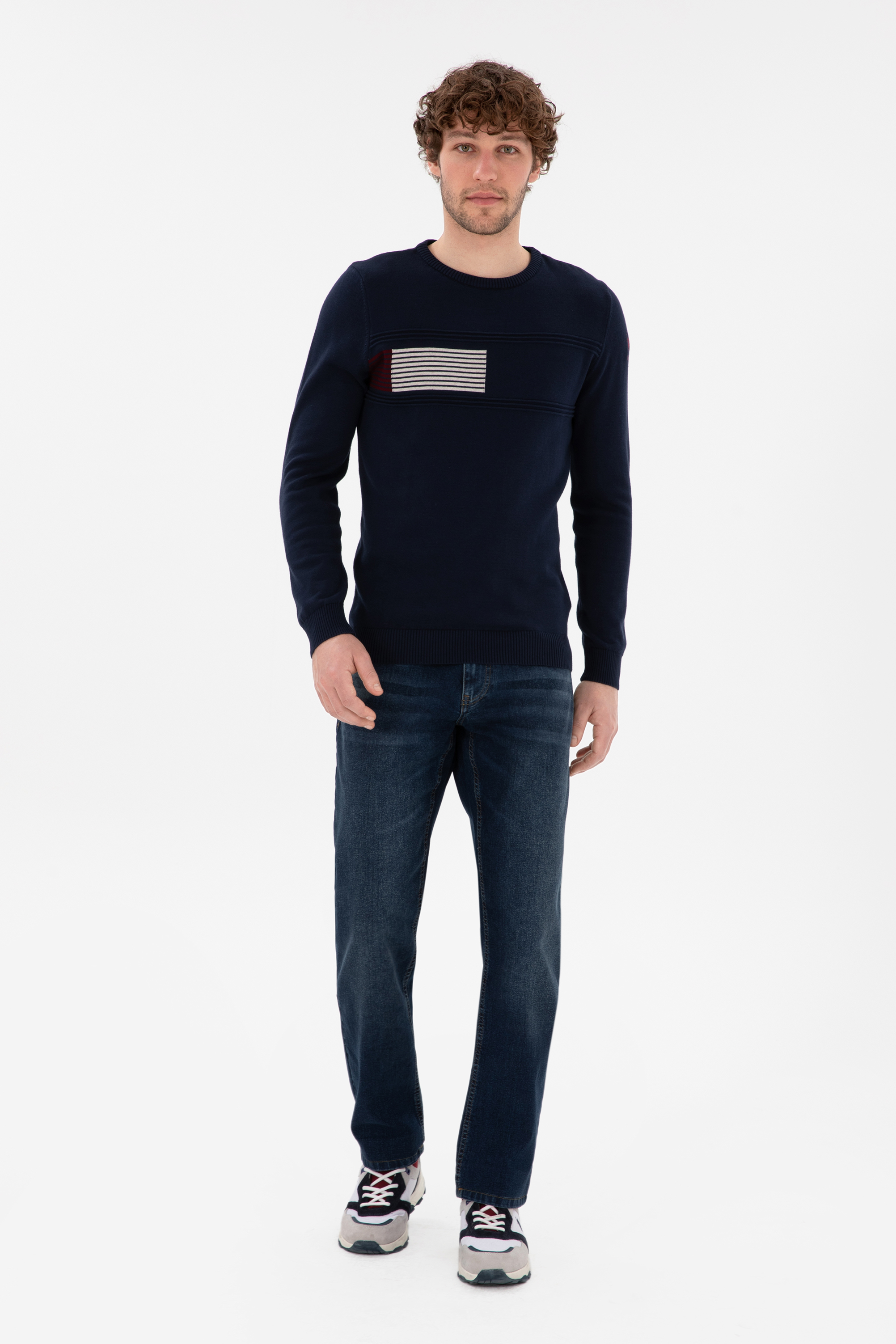 شلوار جین آبی راسته مردانه یو اس پولو | US POLO ASSN
