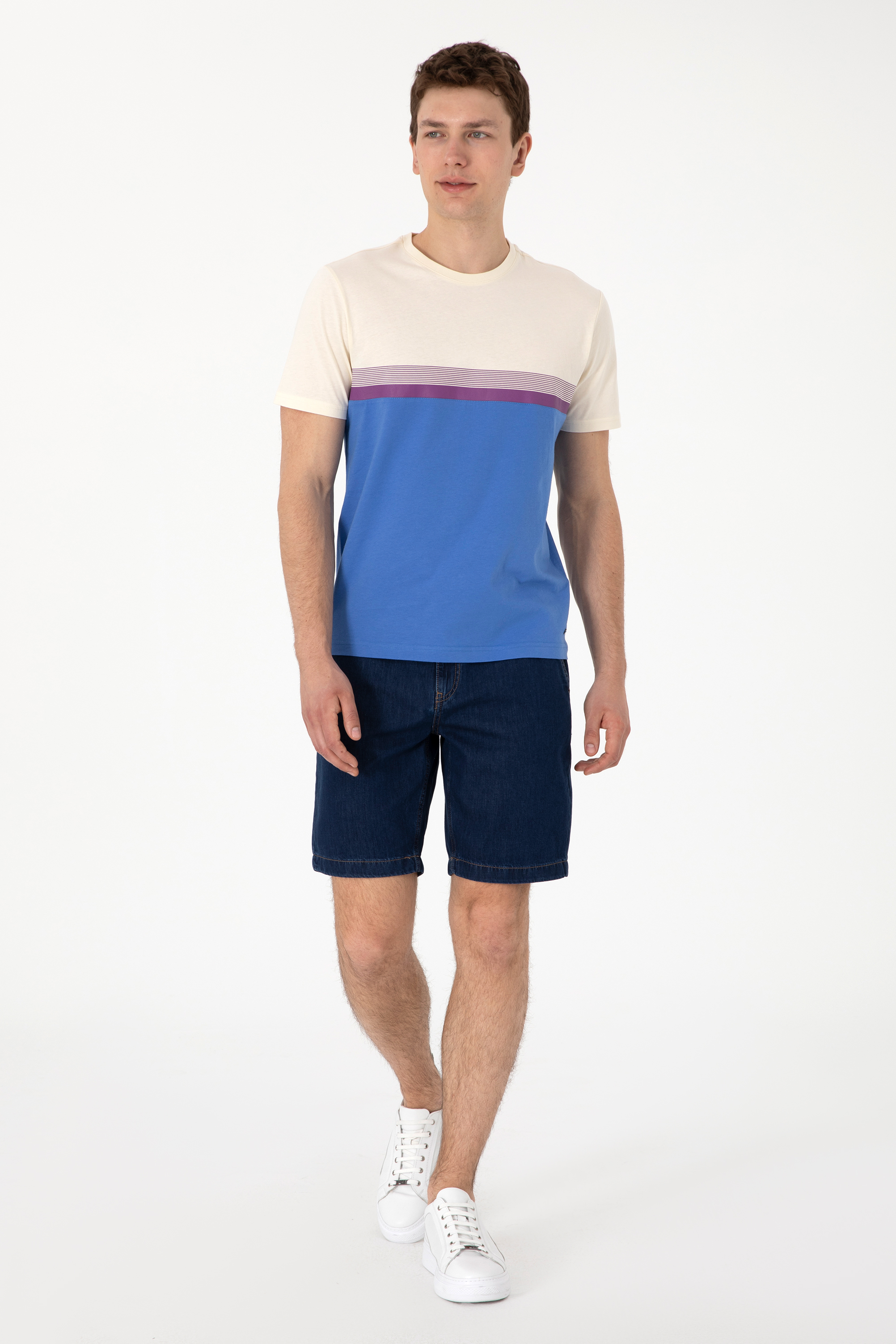 شلوارک جین آبی ریلکس مردانه یو اس پولو | US POLO ASSN