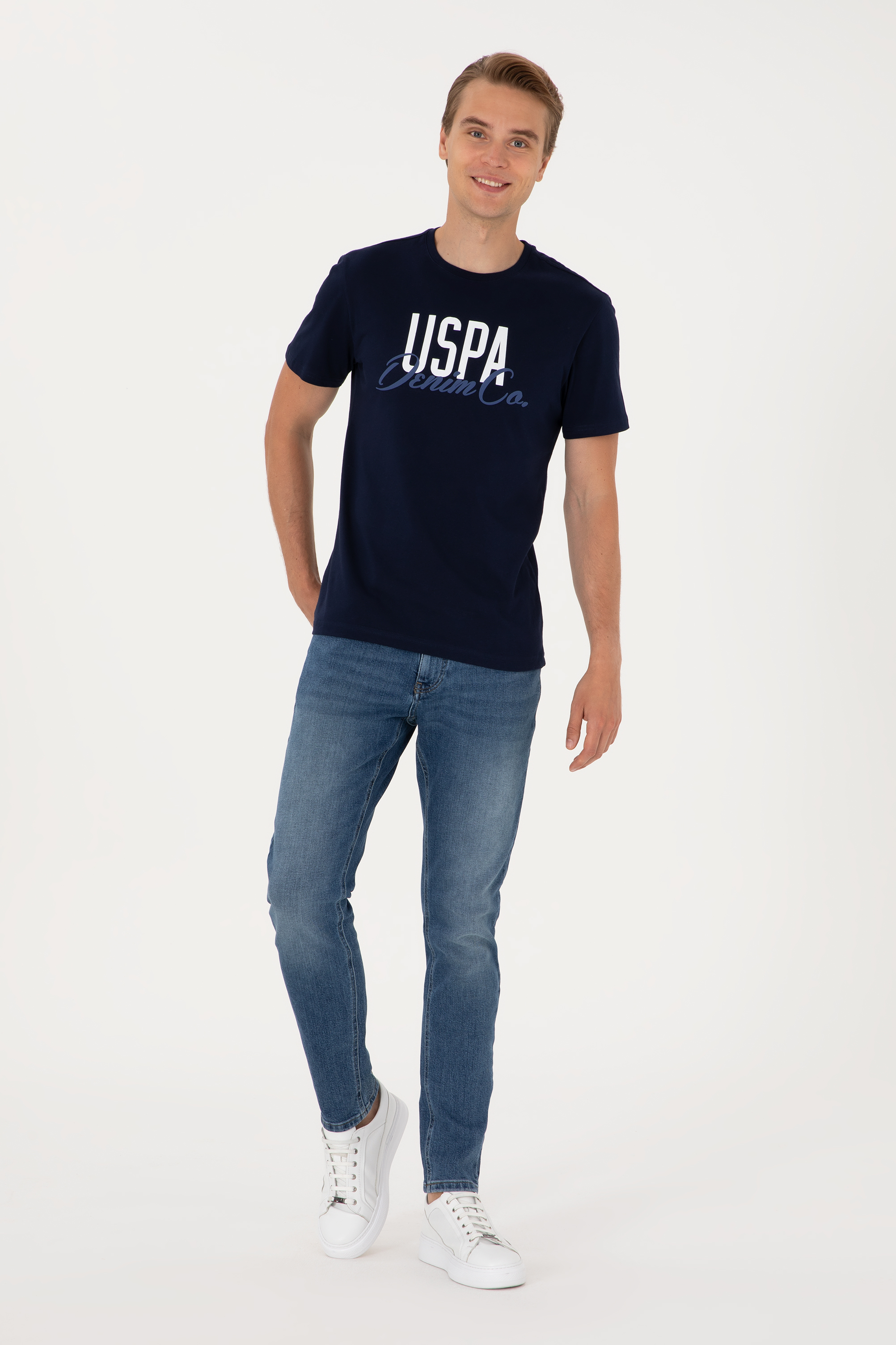 شلوار جین آبی Tapered مردانه یو اس پولو | US POLO ASSN