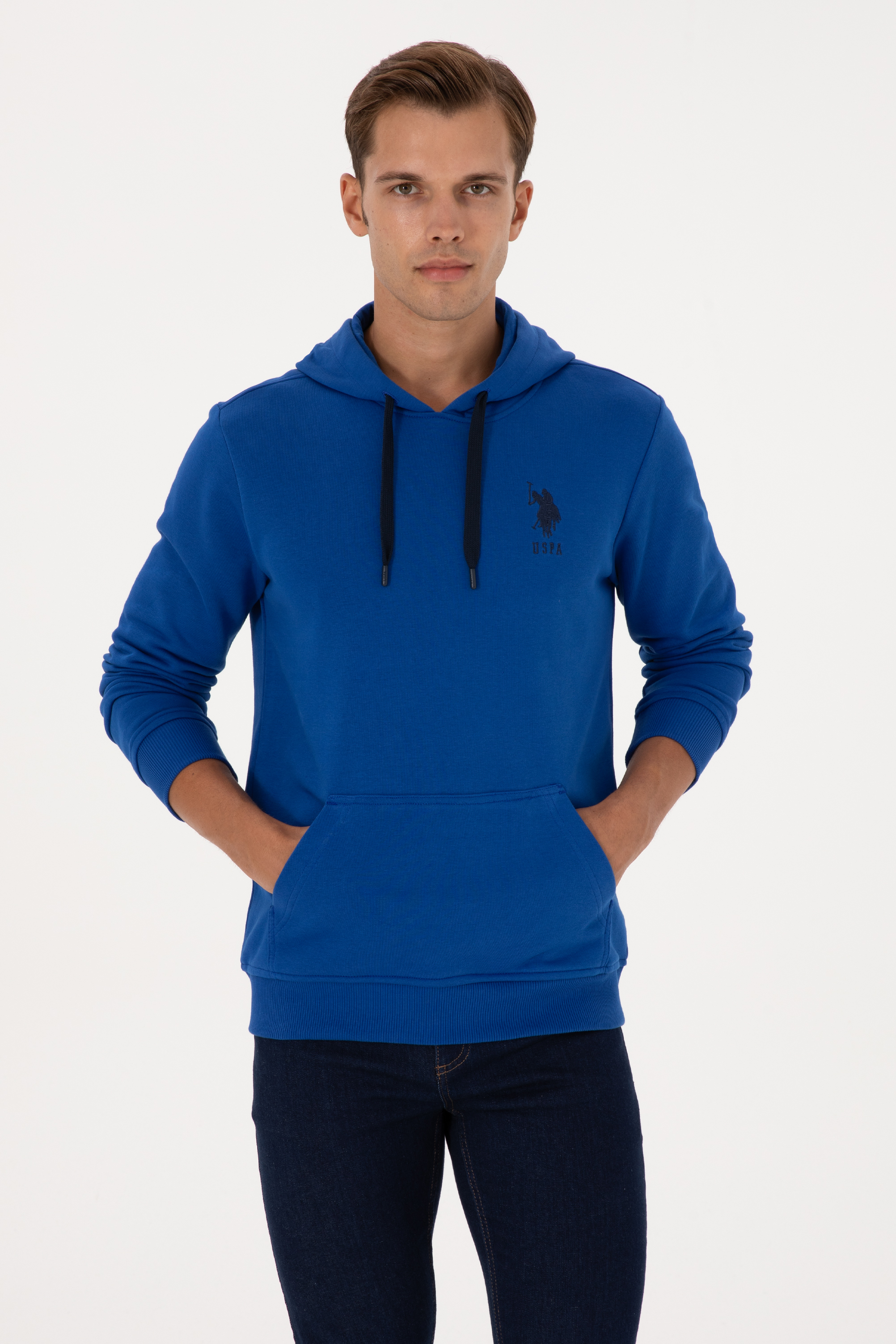 سویشرت بیسیک آبی رگولار مردانه یو اس پولو | US POLO ASSN