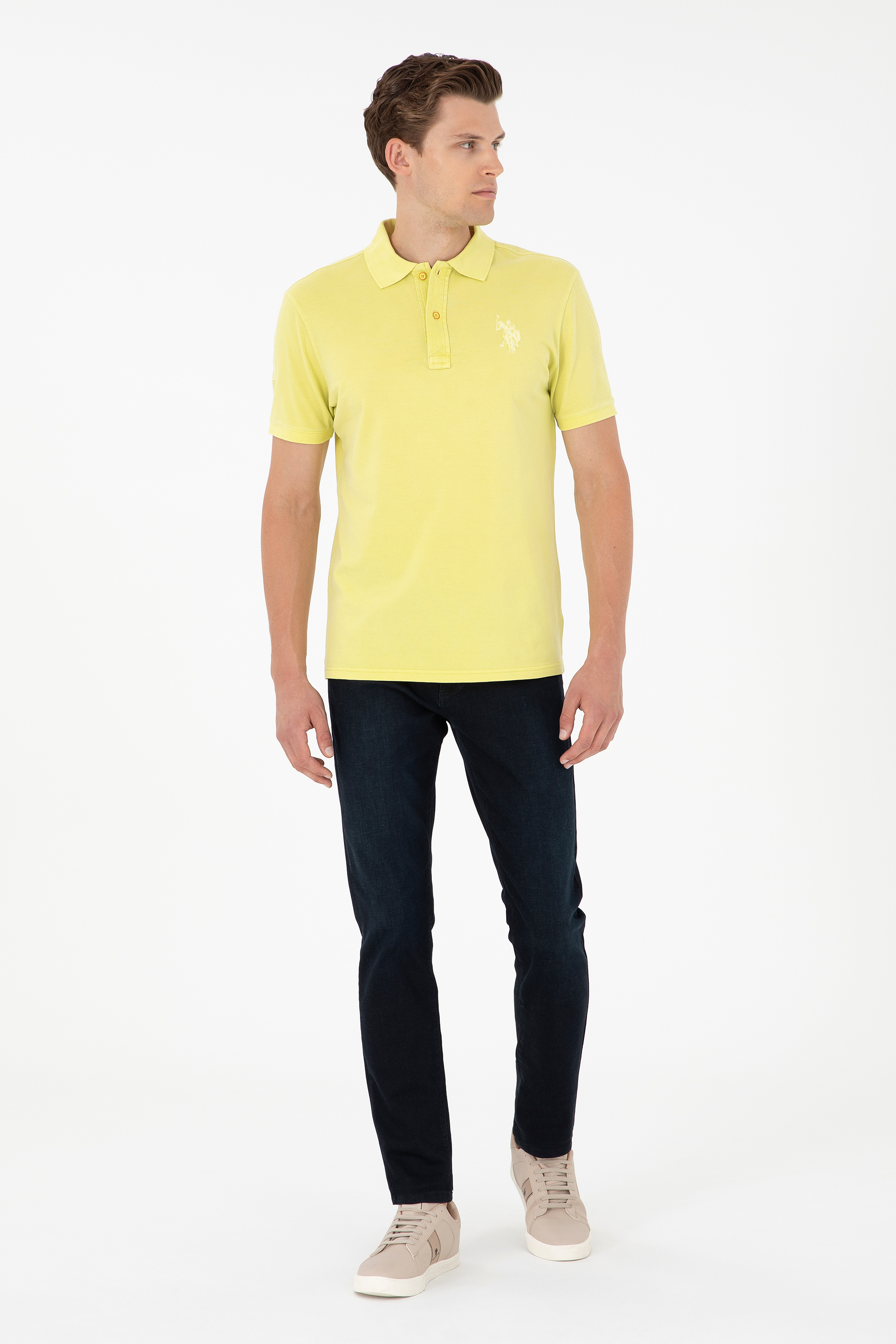 شلوار جین آبی تیره اندامی مردانه یو اس پولو | US POLO ASSN