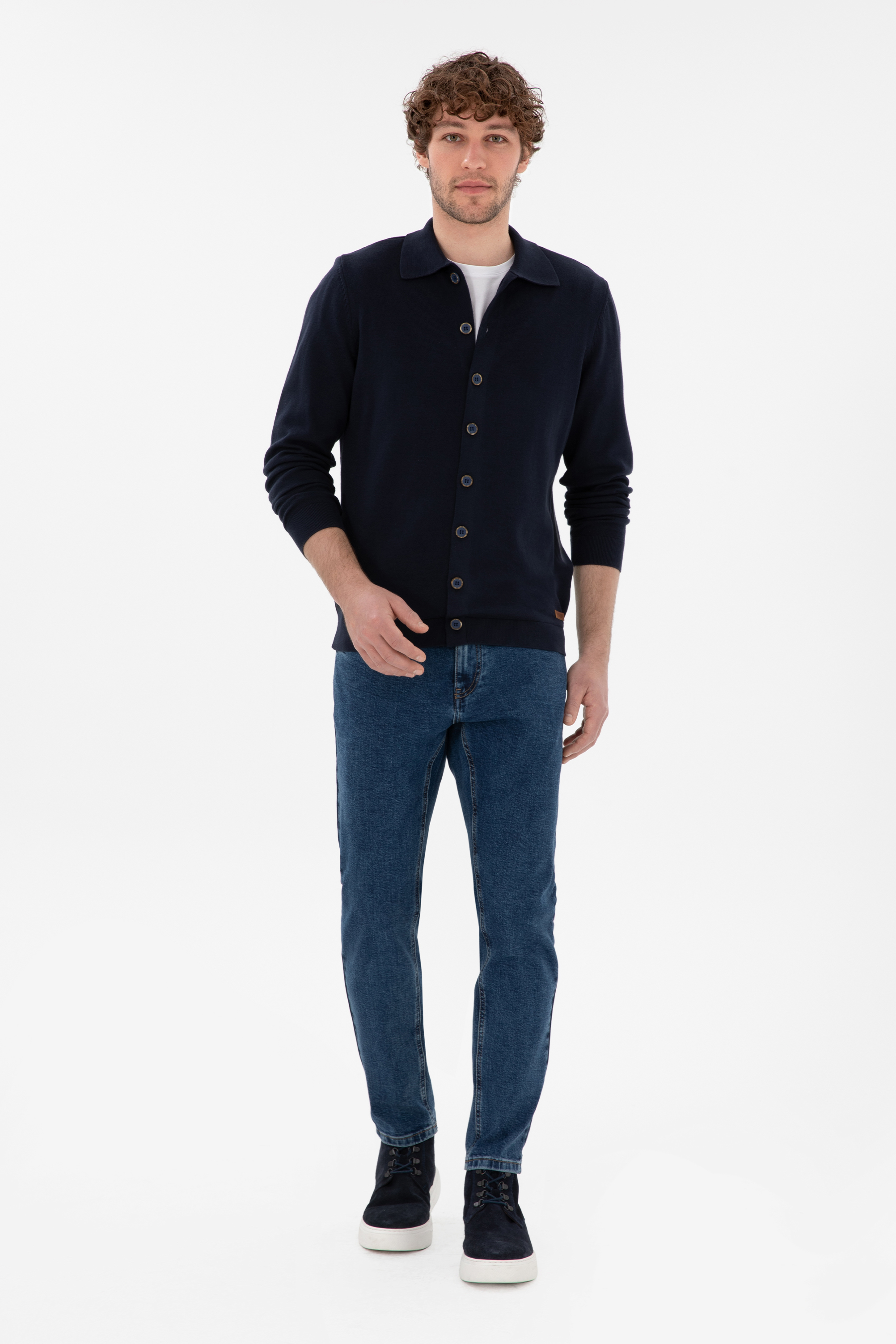 شلوار جین آبی تیره Tapered مردانه یو اس پولو | US POLO ASSN