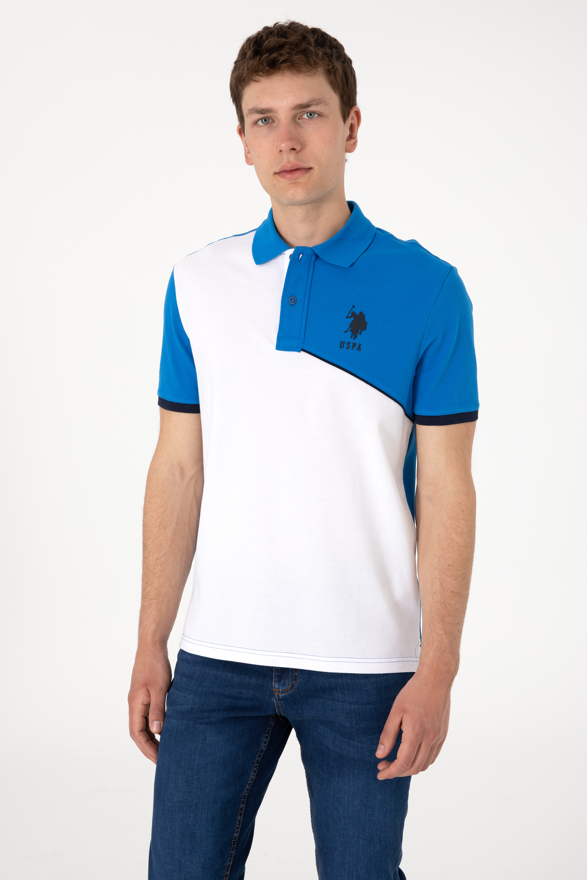 تی شرت آبی کوبالت رگولار مردانه یو اس پولو | US POLO ASSN