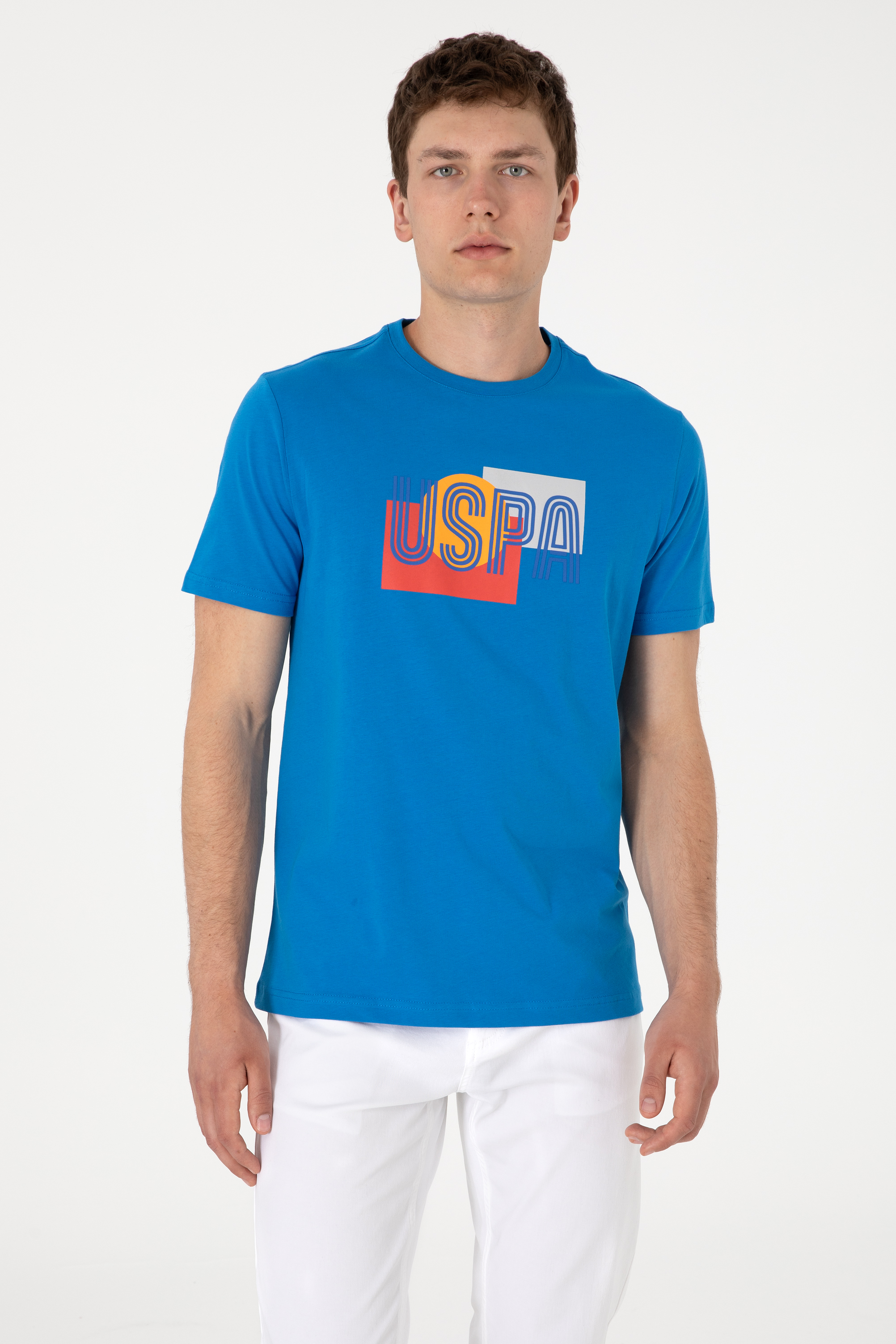 تی شرت آبی کوبالت رگولار مردانه یو اس پولو | US POLO ASSN