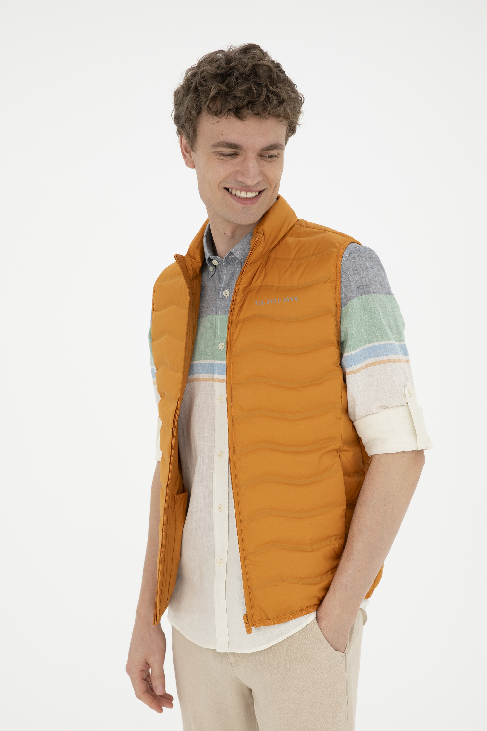 جلیقه آجری بیسیک مردانه یو اس پولو | US POLO ASSN