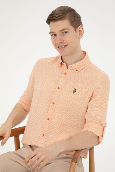 پیراهن  آجری  رگولار  مردانه یو اس پولو | US POLO ASSN