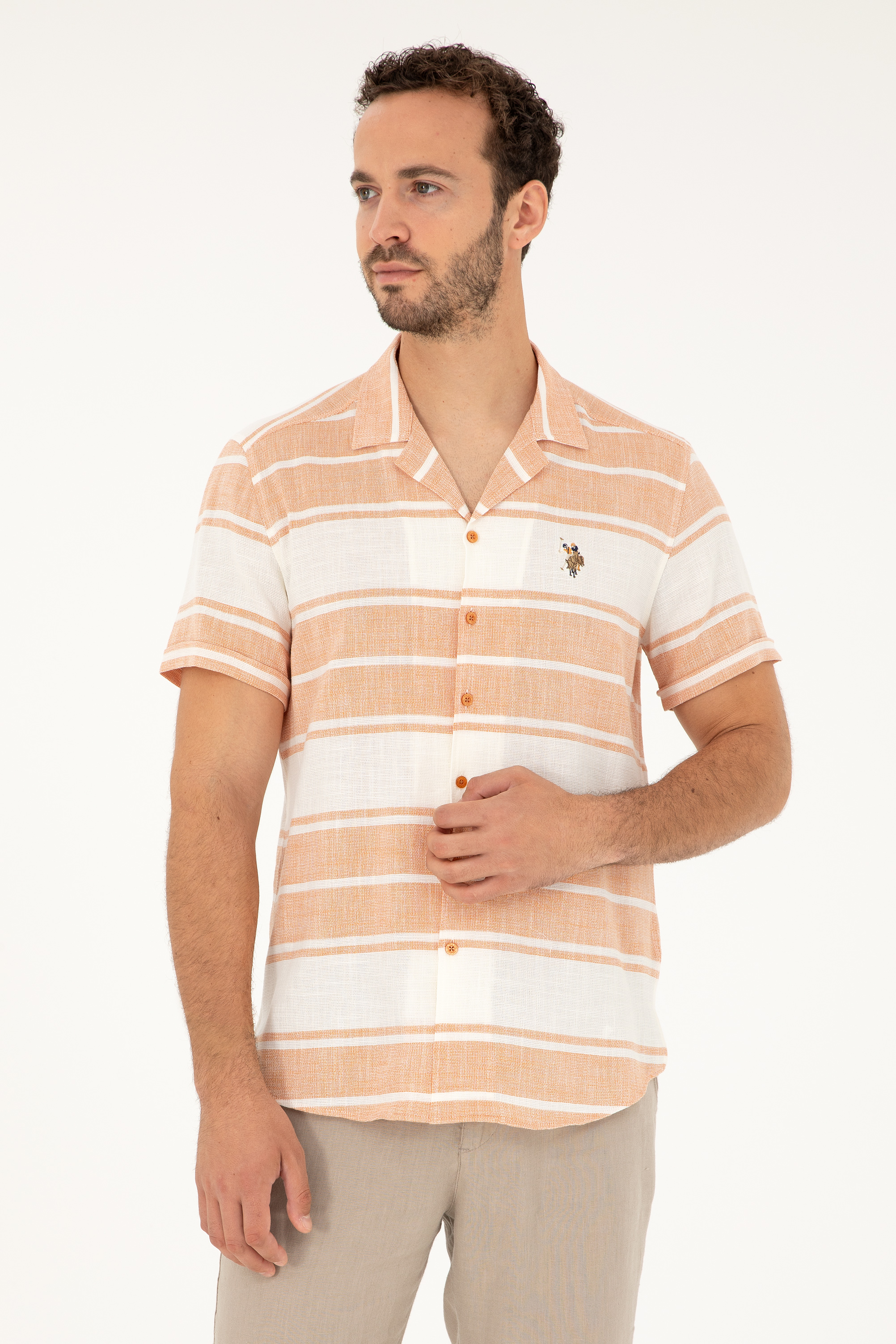 پیراهن آجری رگولار مردانه یو اس پولو | US POLO ASSN
