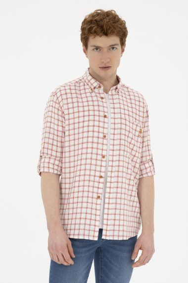 پیراهن  آجری  رگولار  مردانه یو اس پولو | US POLO ASSN