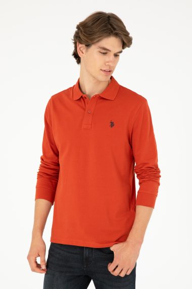 سویشرت بیسیک  آجری  رگولار  مردانه یو اس پولو | US POLO ASSN