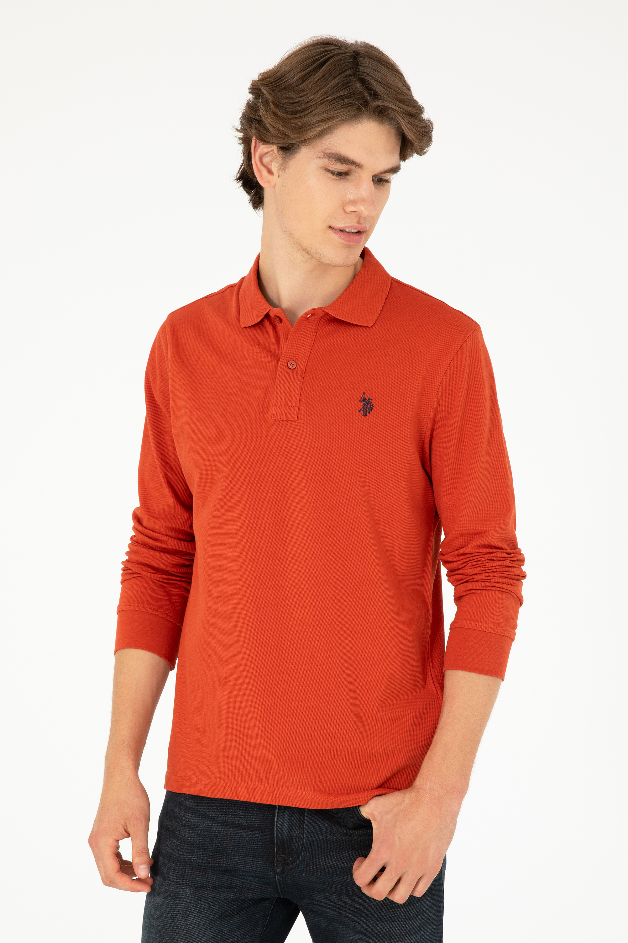 سویشرت بیسیک آجری رگولار مردانه یو اس پولو | US POLO ASSN