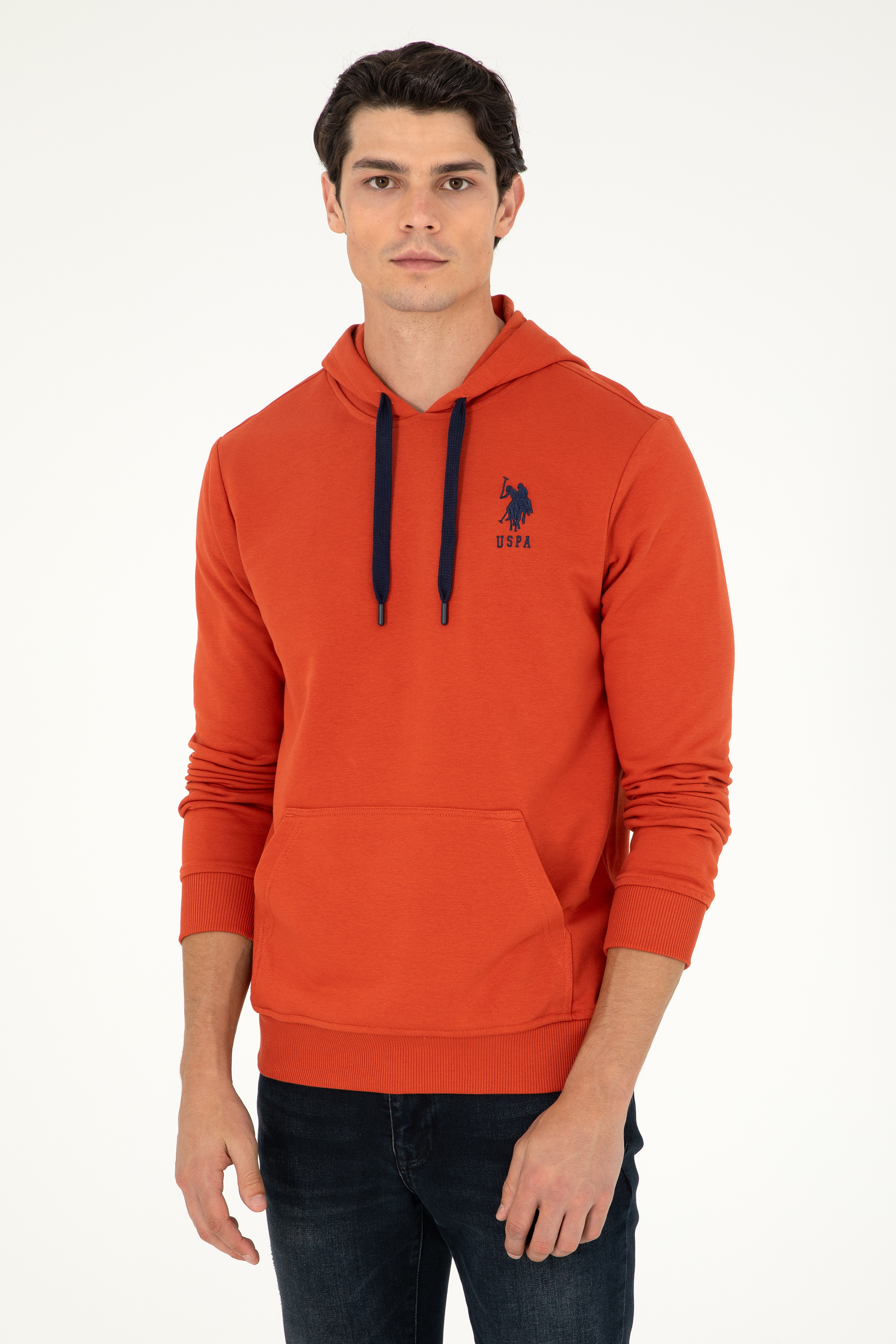 سویشرت بیسیک آجری رگولار مردانه یو اس پولو | US POLO ASSN