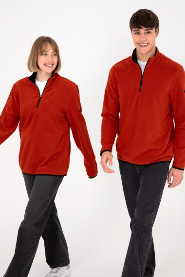 سویشرت یقه ایستاده آجری  رگولار  مردانه یو اس پولو | US POLO ASSN